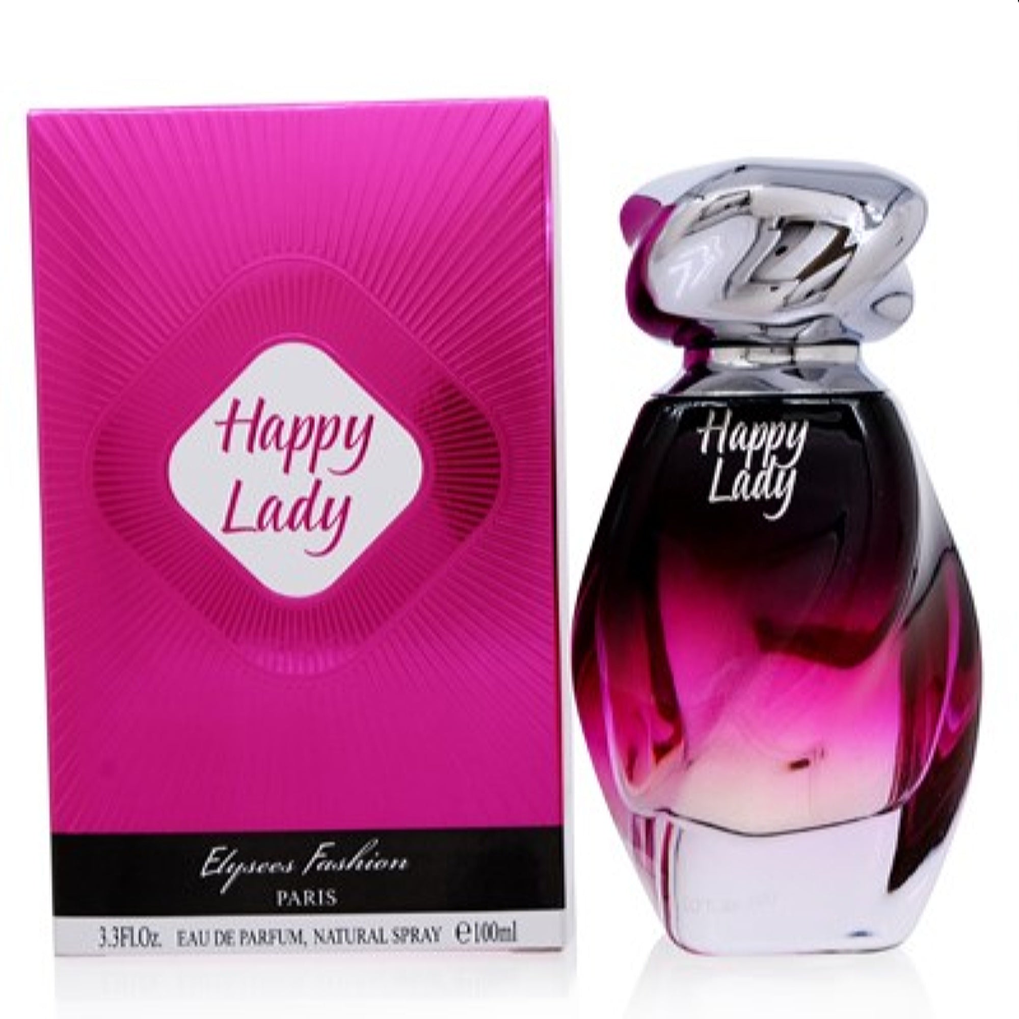 Elysees Fashion Parfums Women's Happy Lady Elysees Fashion Parfums Edp Spray 3.3 Oz (100 Ml) 3551440570013