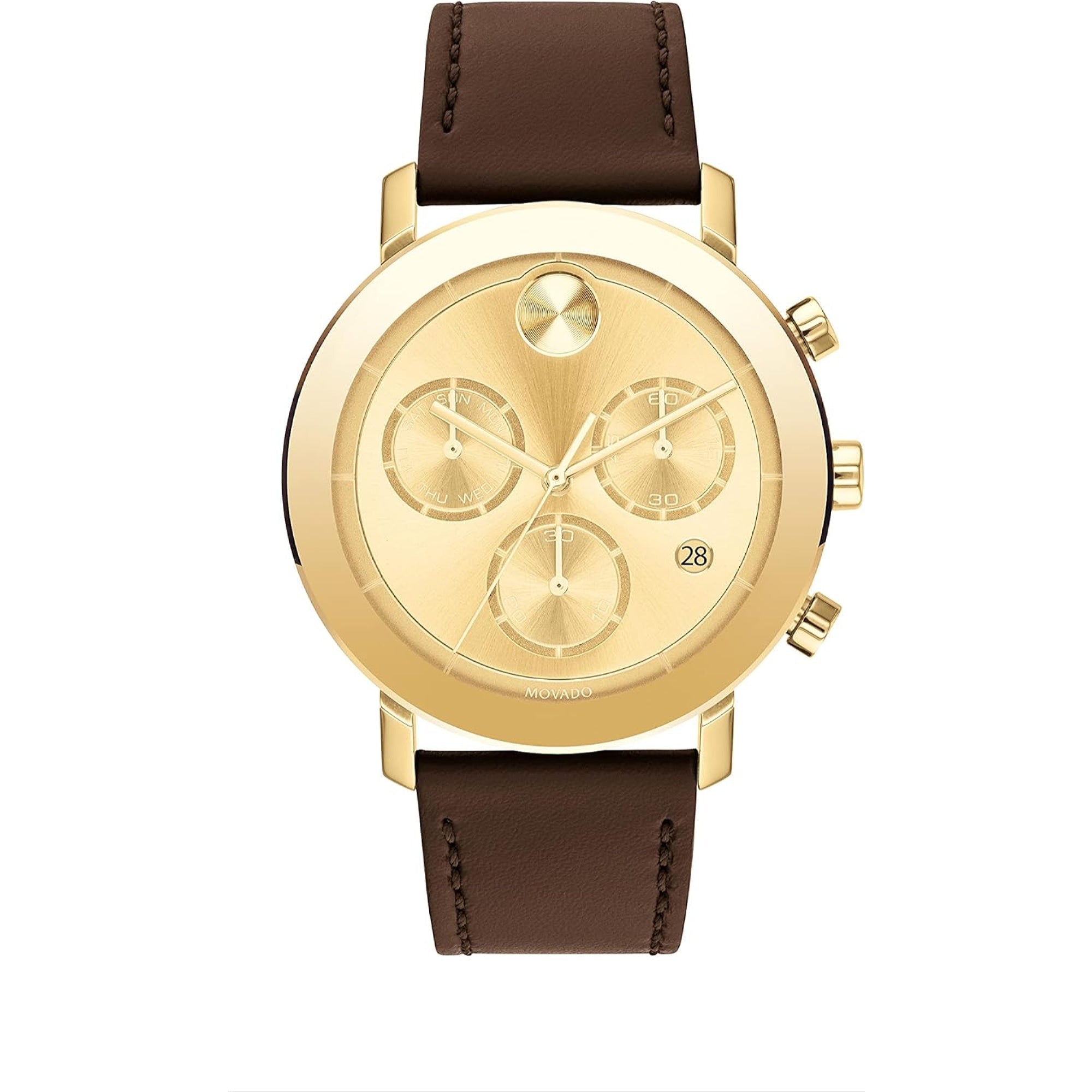 Movado Bold Evolution Quartz Chronograph Gold-Tone Dial Men's Watch 3600757