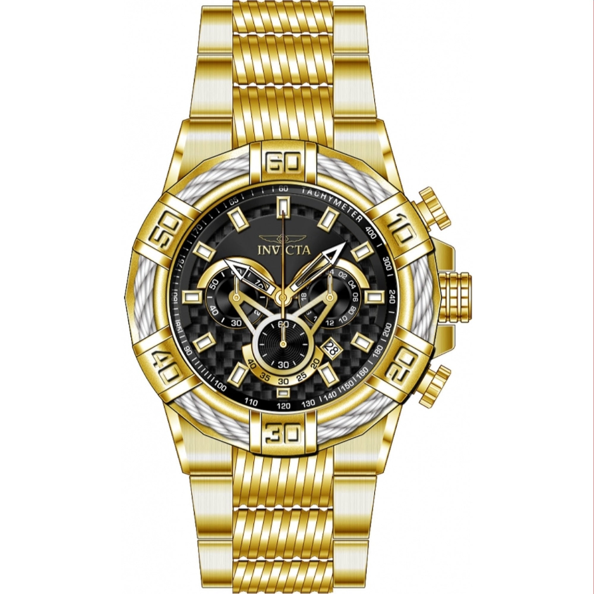 Invicta Quartz Bolt Black Dial Men's Watch 38953