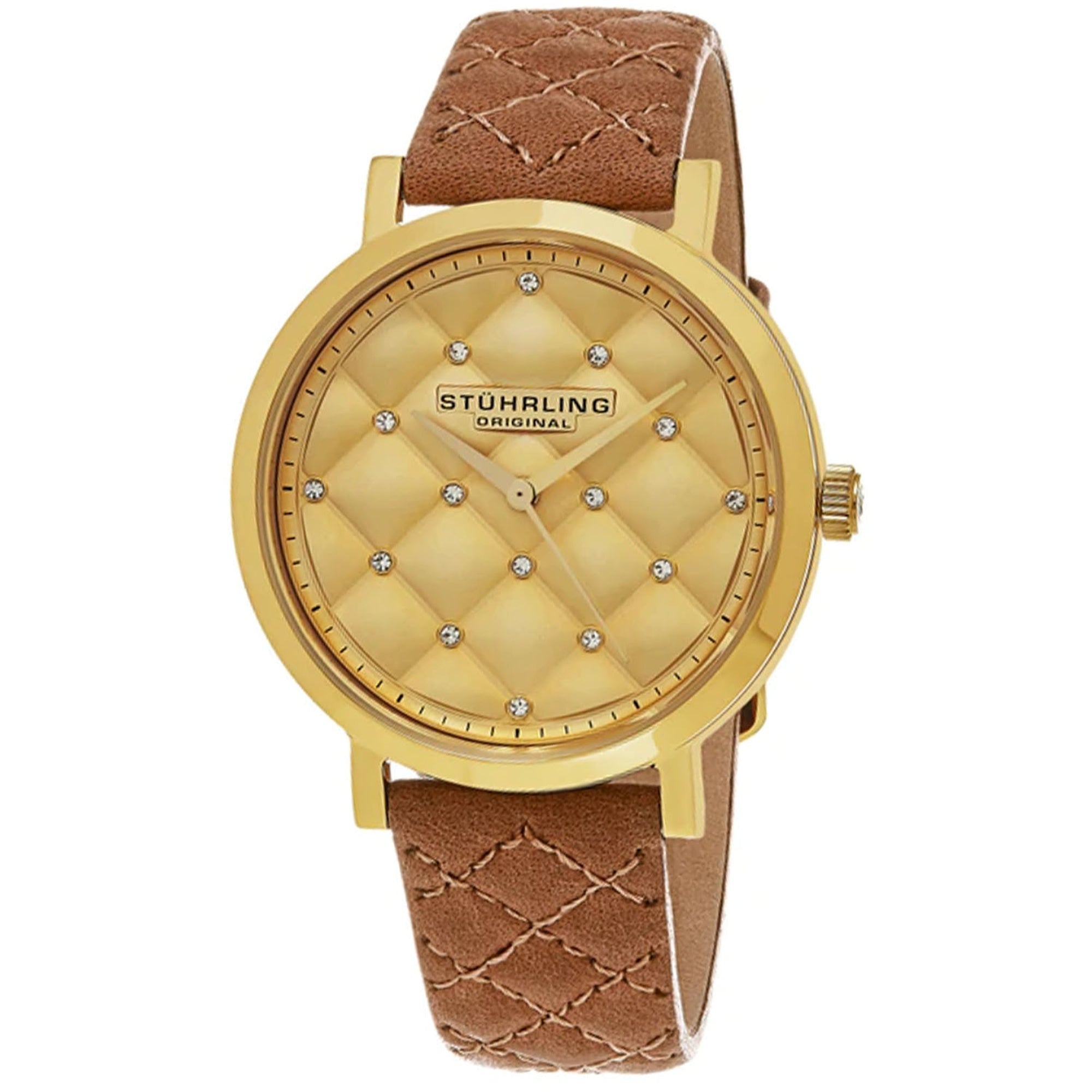 Stuhrling Quartz Audrey Gold Dial Women's Watch 462.02
