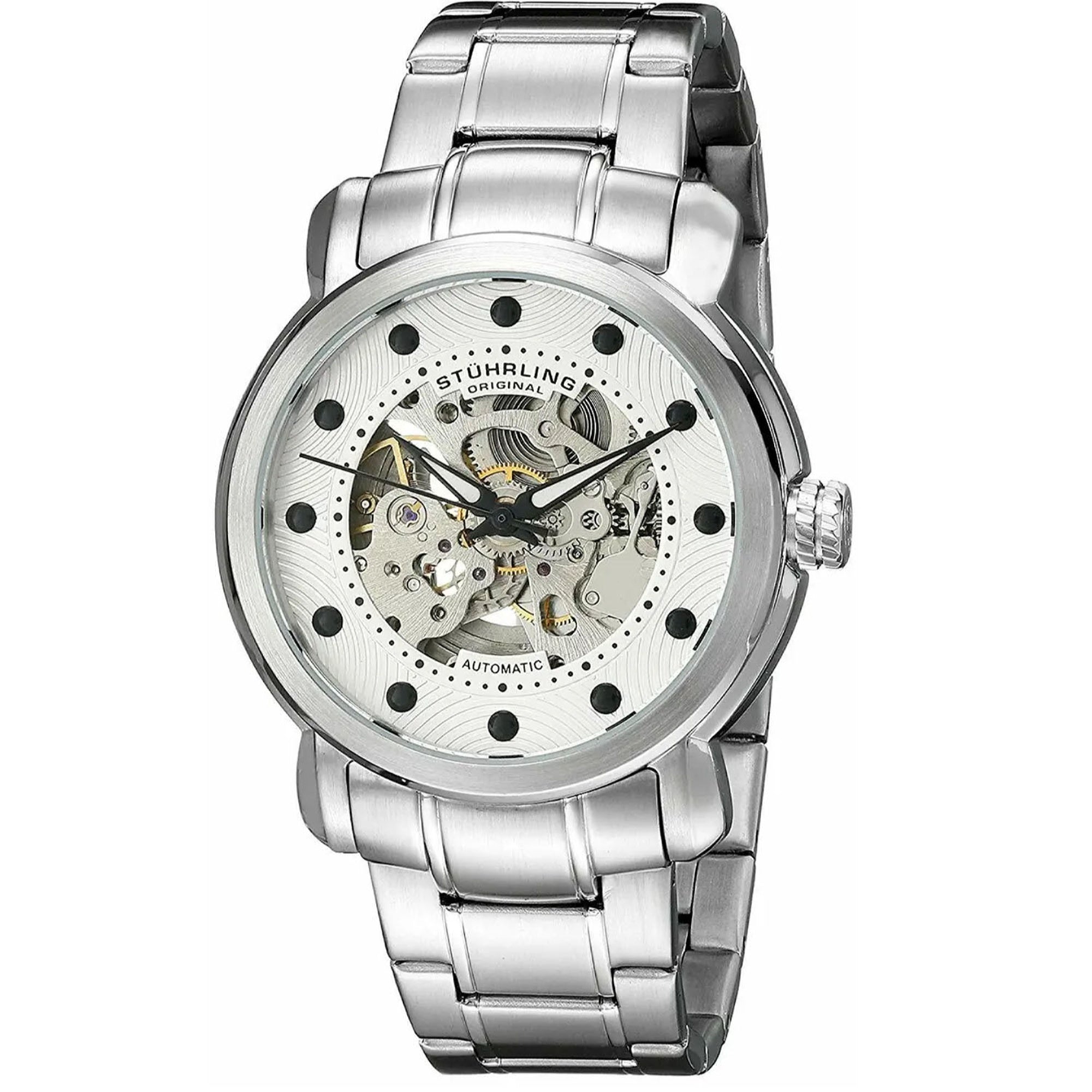 Stuhrling Automatic Legacy White Dial Men's Watch 644.01