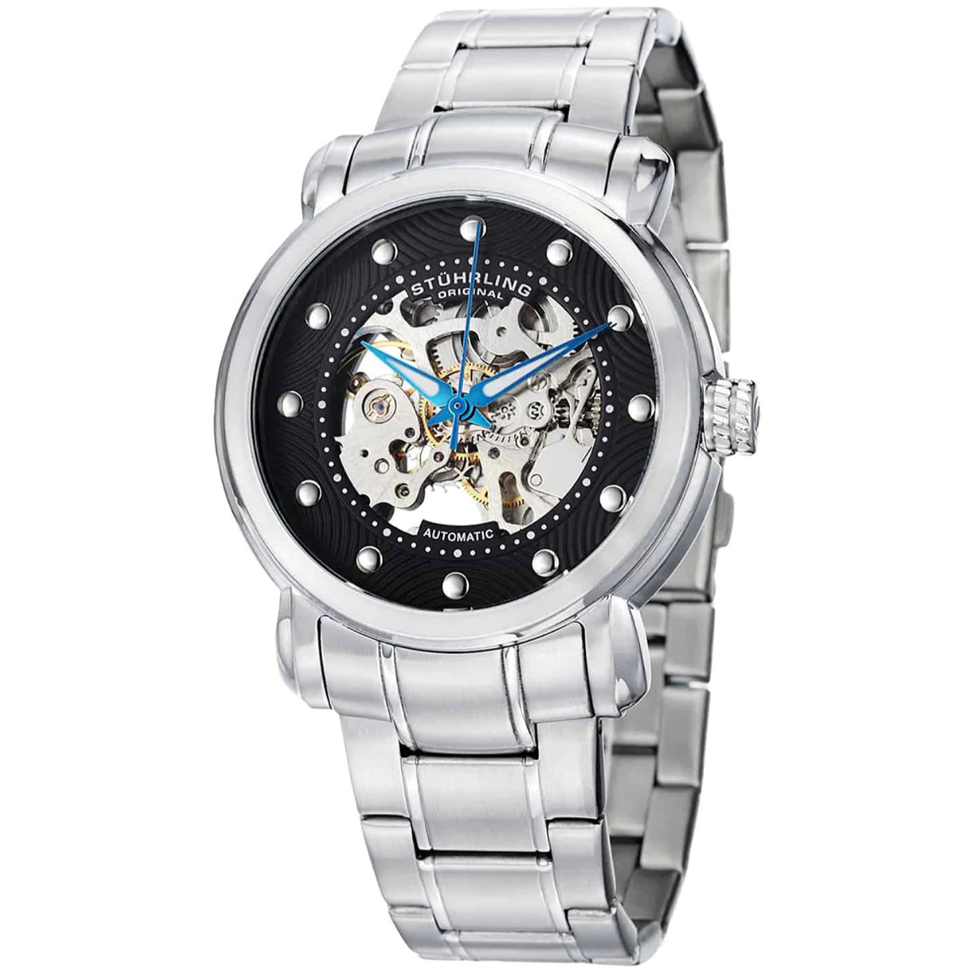 Stuhrling Automatic Legacy Black Dial Men's Watch 644.02