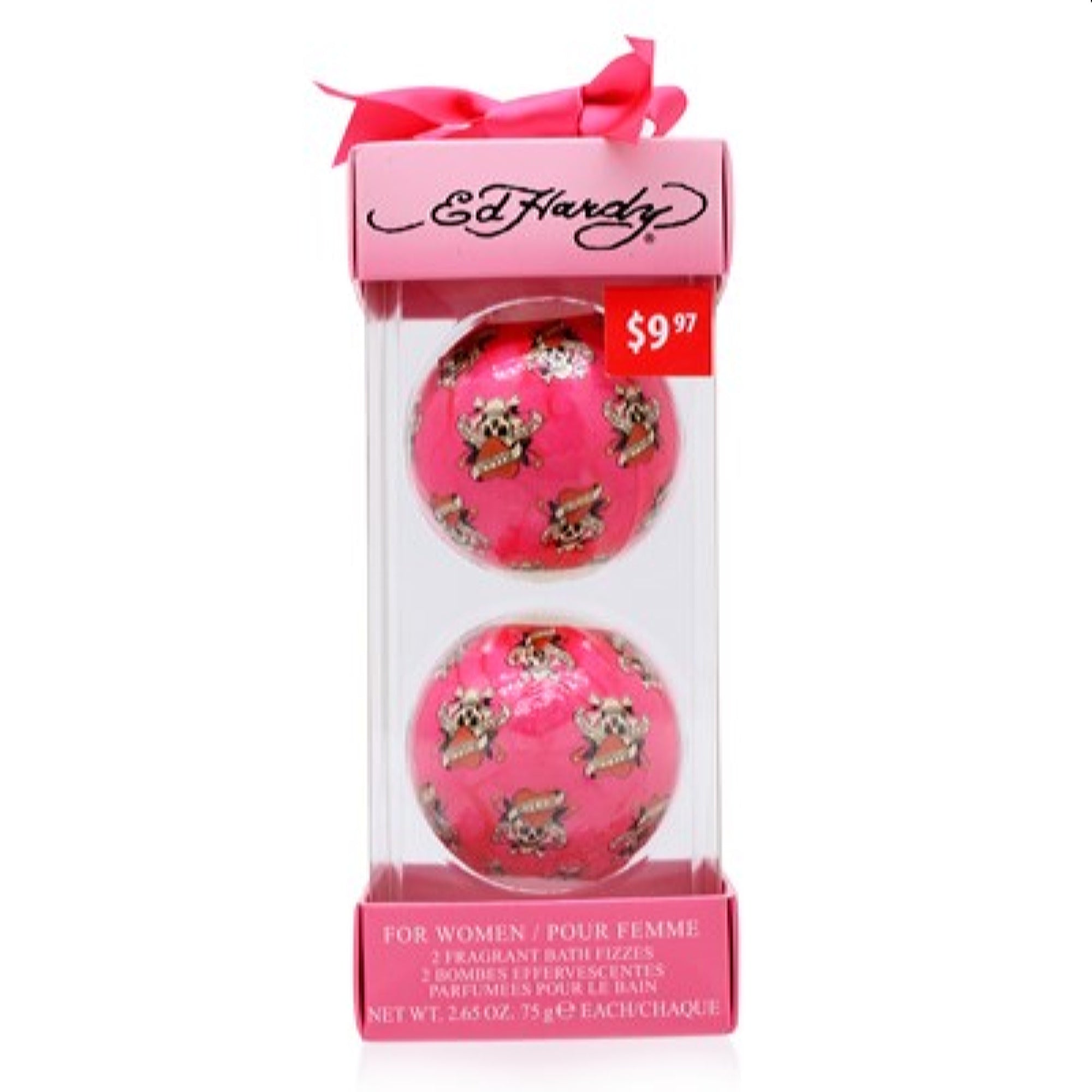 Christian Audigier Women's Ed Hardy Christian Audigier 2 Fragrant Bath Fizzes Set 719346234054