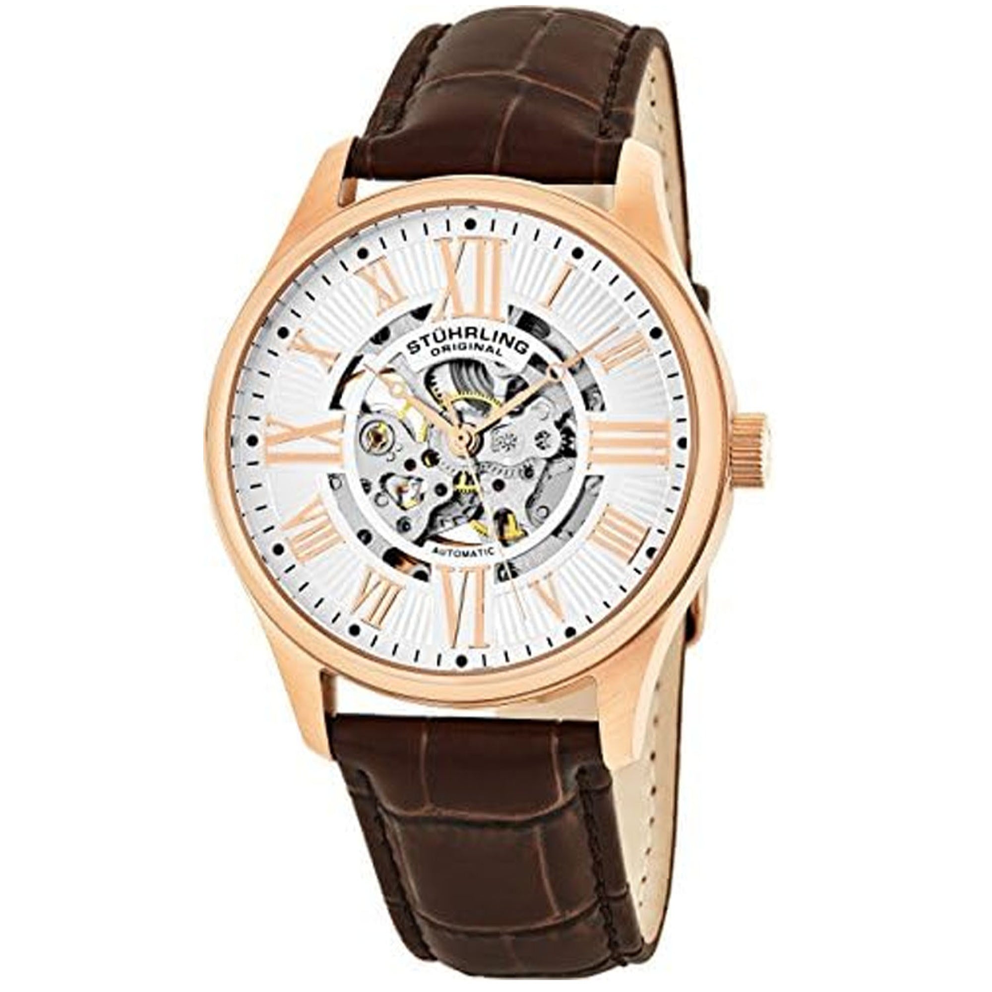 Stuhrling Automatic Atrium Silver Dial Men's Watch 747.04
