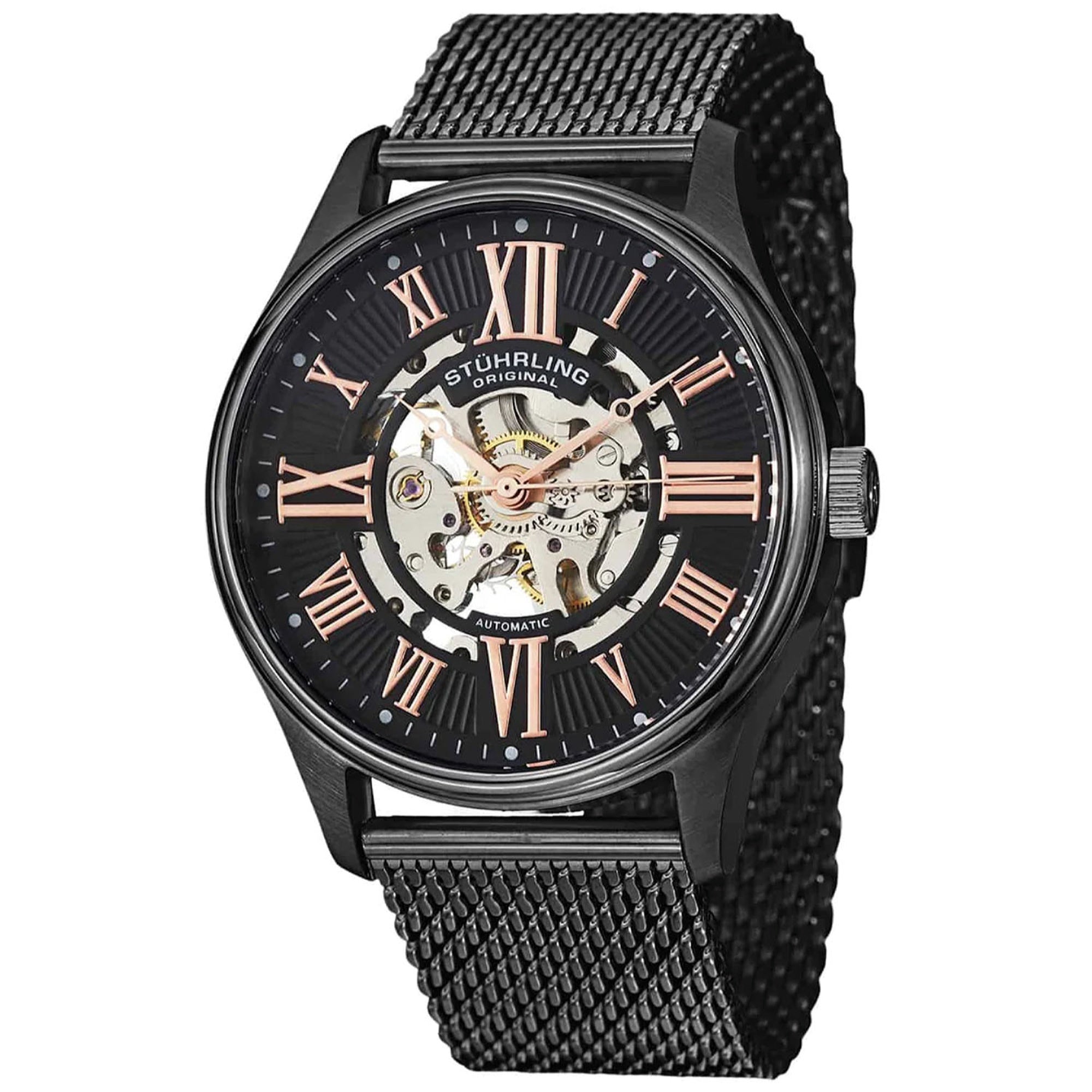 Stuhrling Automatic Atrium Elite Silver Dial Men's Watch 747M.03