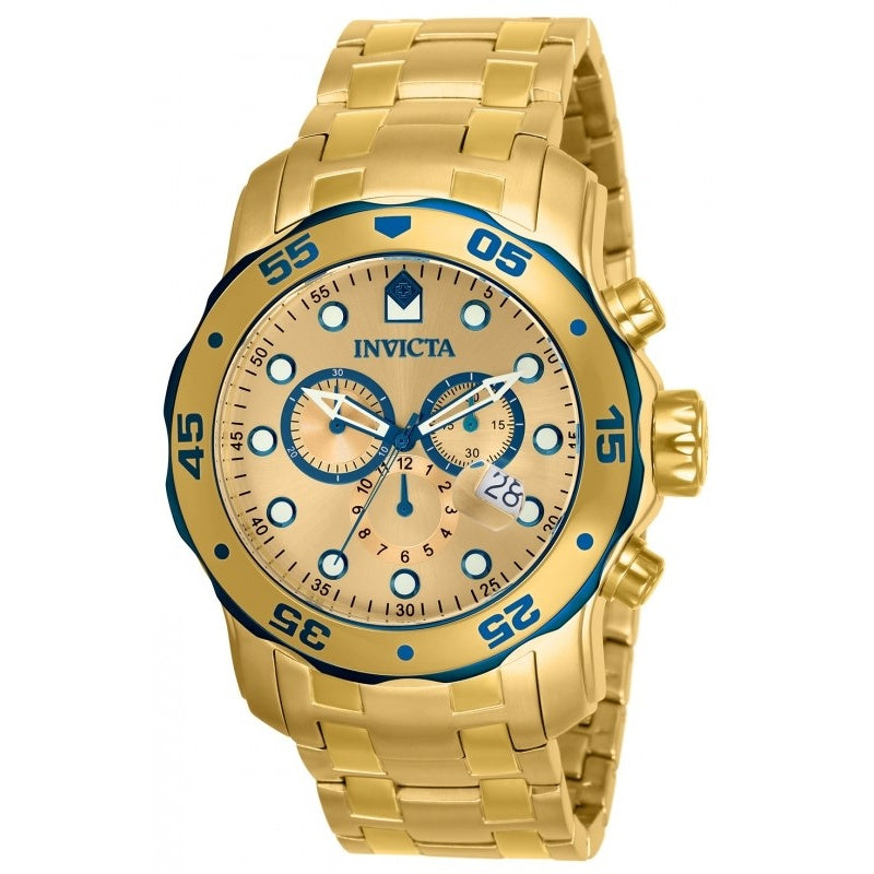 Invicta Pro Diver Quartz Scuba Gold-Tone Dial Men's Watch 80069