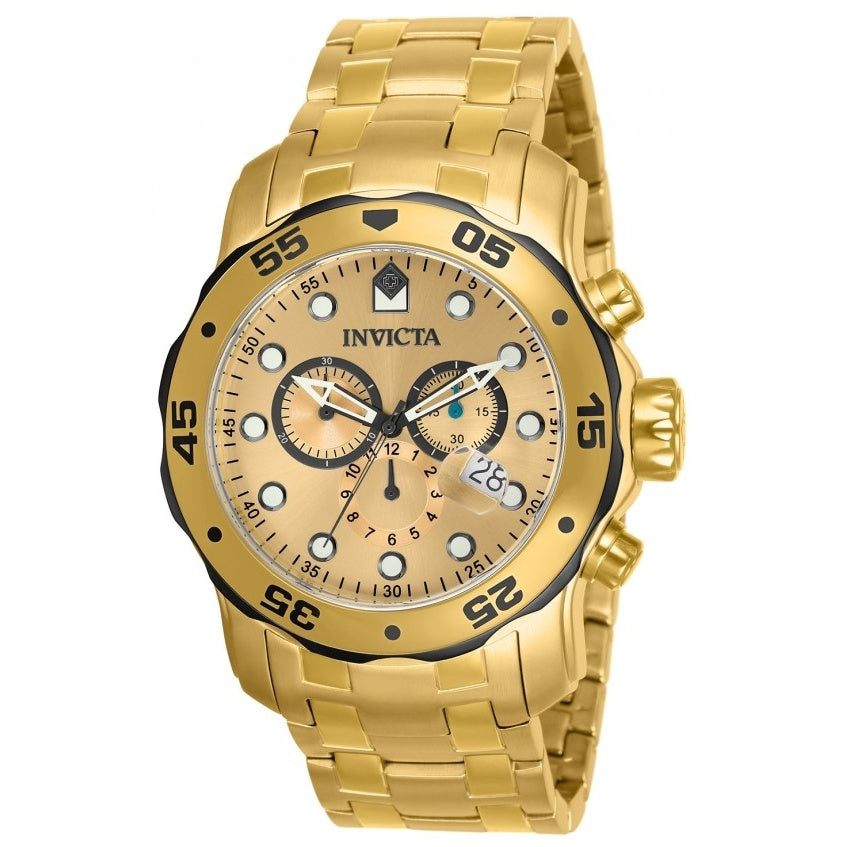 Invicta Pro Diver Quartz Scuba Gold-Tone Dial Men's Watch 80070