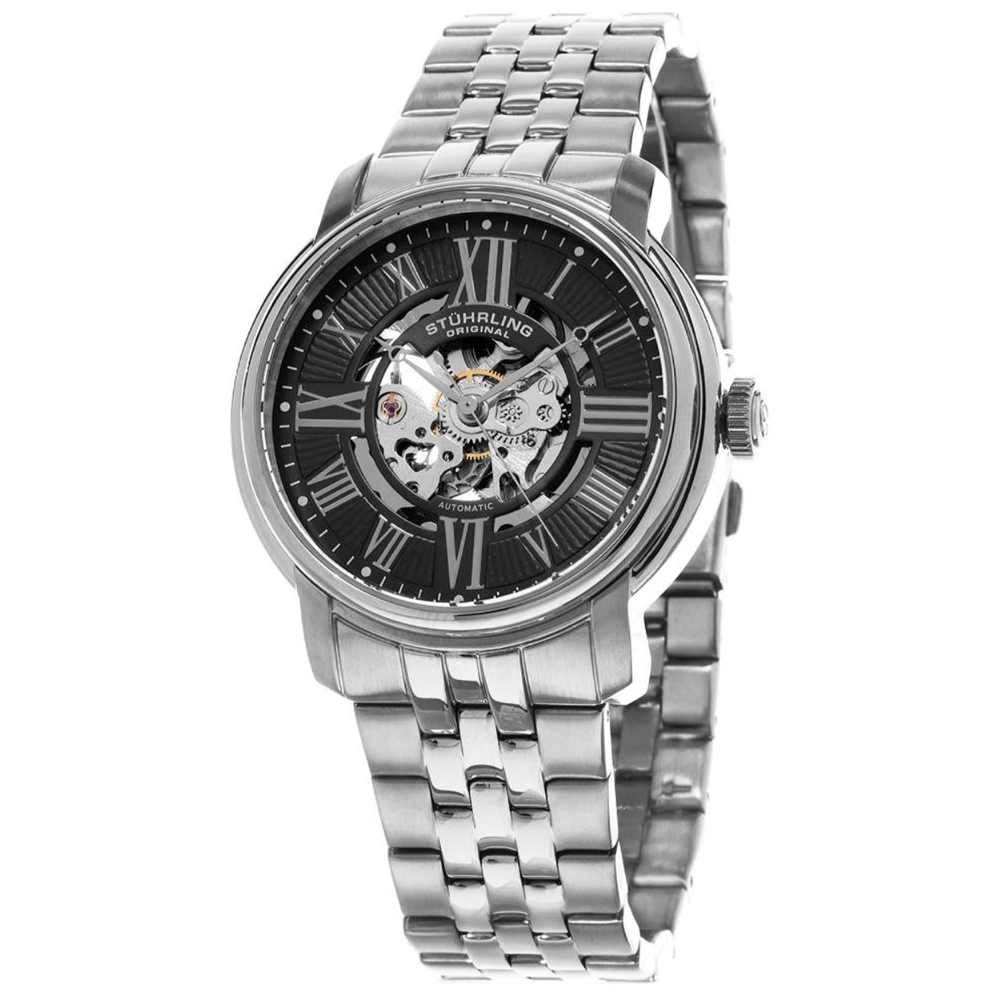 Stuhrling Automatic Legacy Black Dial Men's Watch 812.02