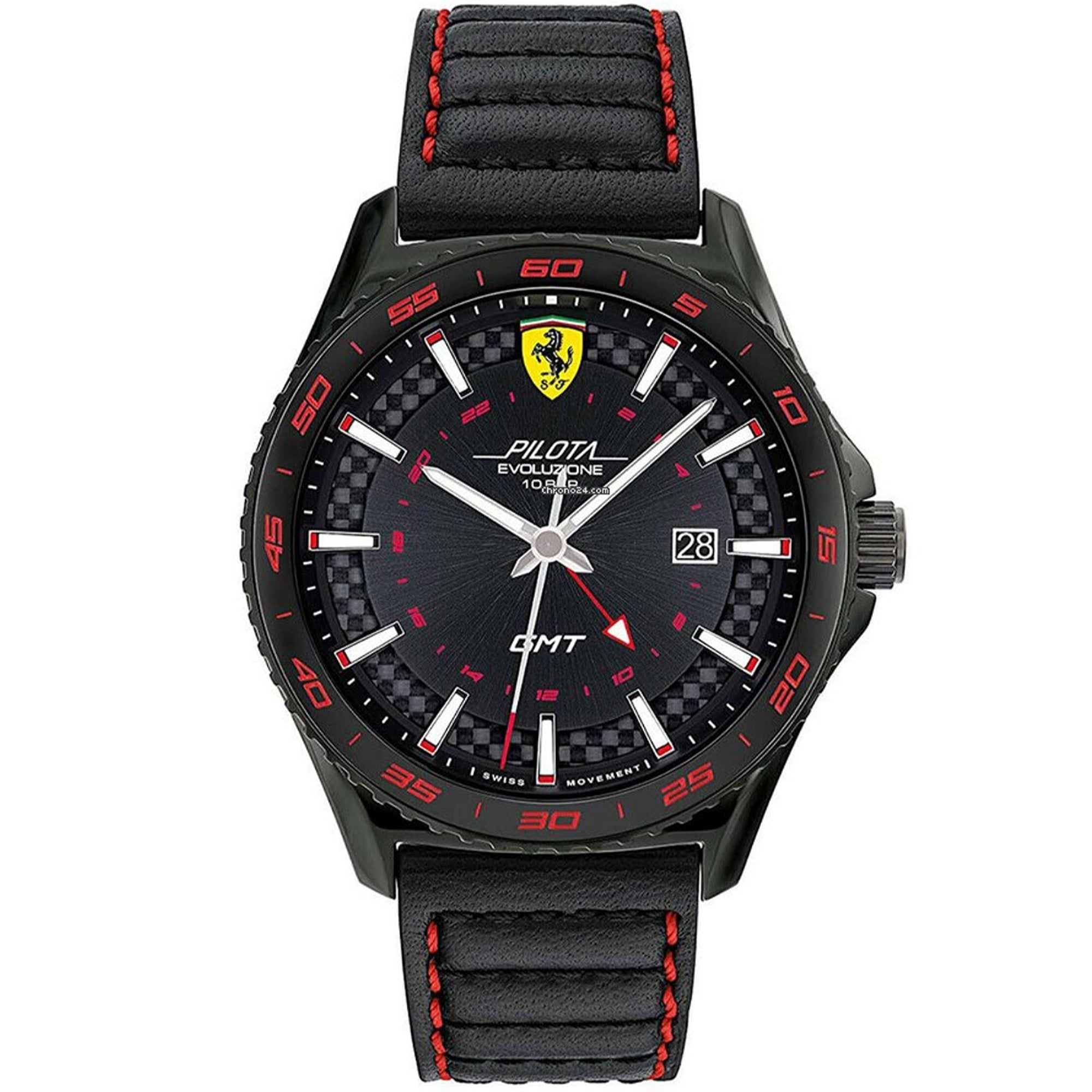 Ferrari Quartz Pilota Black Dial Men's Watch 830776
