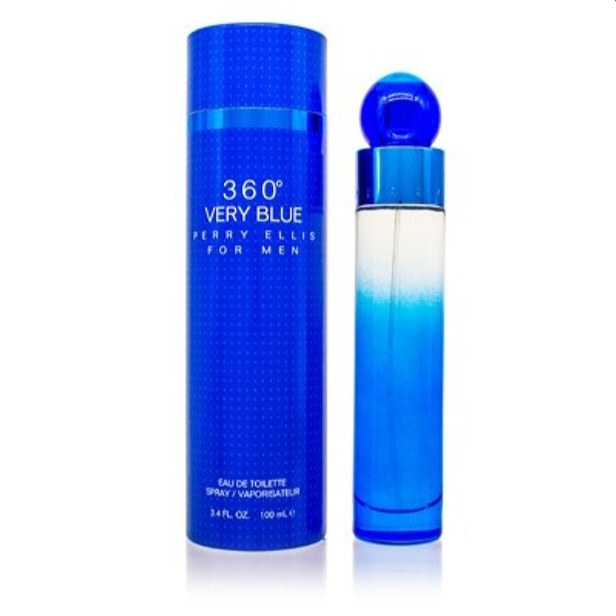 Perry Ellis Men's 360 Very Blue Perry Ellis Edt Spray 3.4 Oz (100 Ml) 844061011212