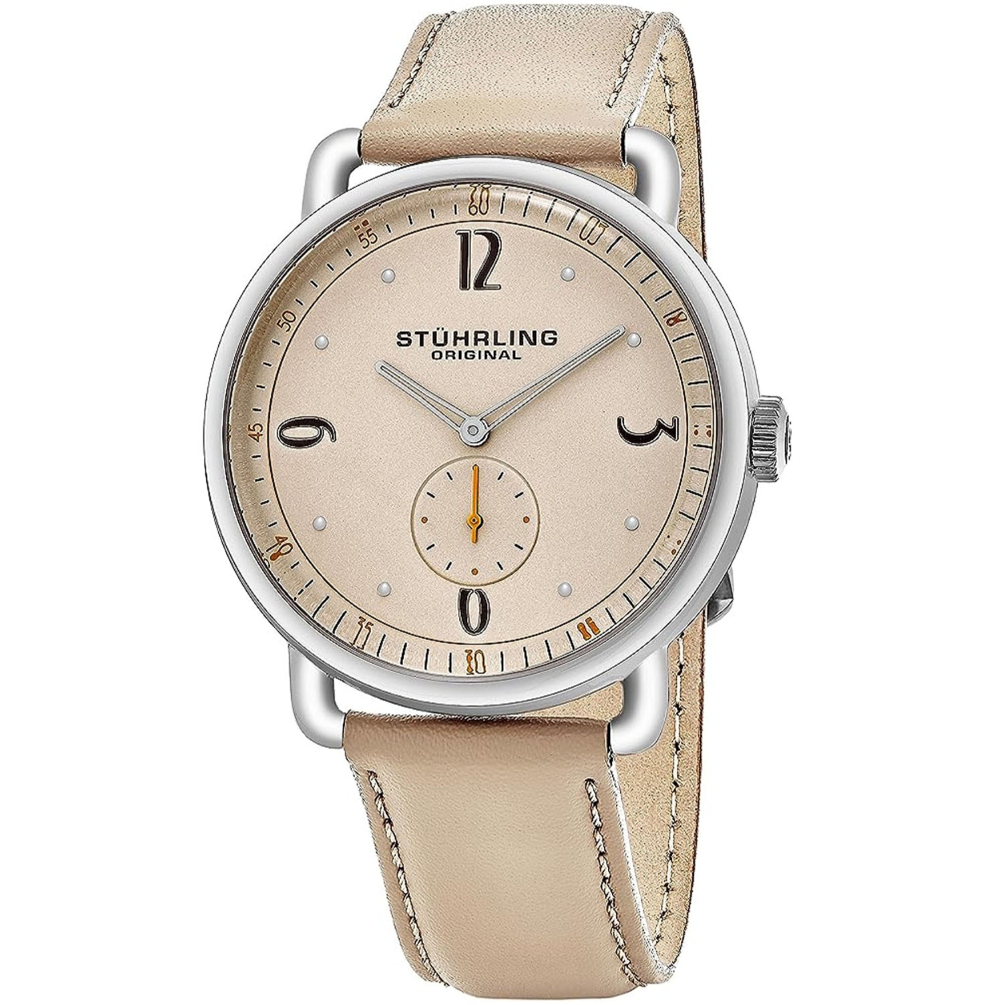 Stuhrling Quartz Symphony Beige Dial Men's Watch 857.02