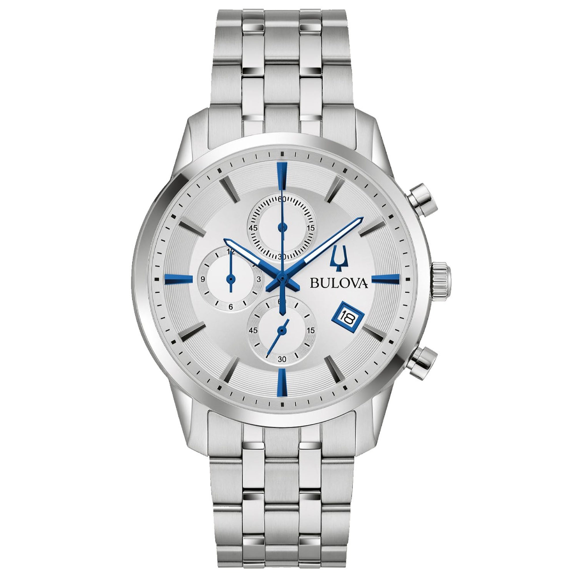 Bulova Quartz Sutton Silver Dial Men's Watch 96B404