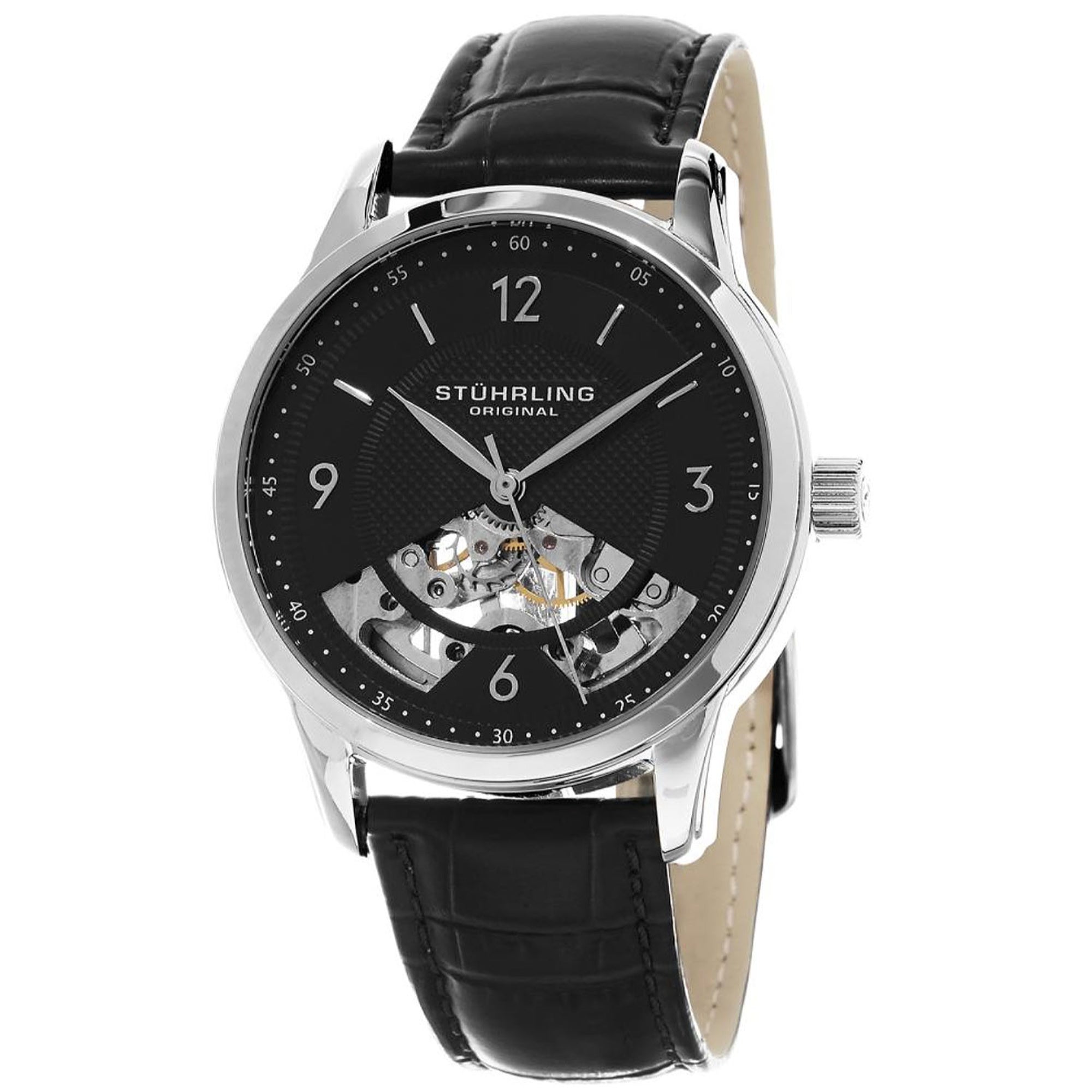 Stuhrling Quartz Classic Black Dial Men's Watch 977.02