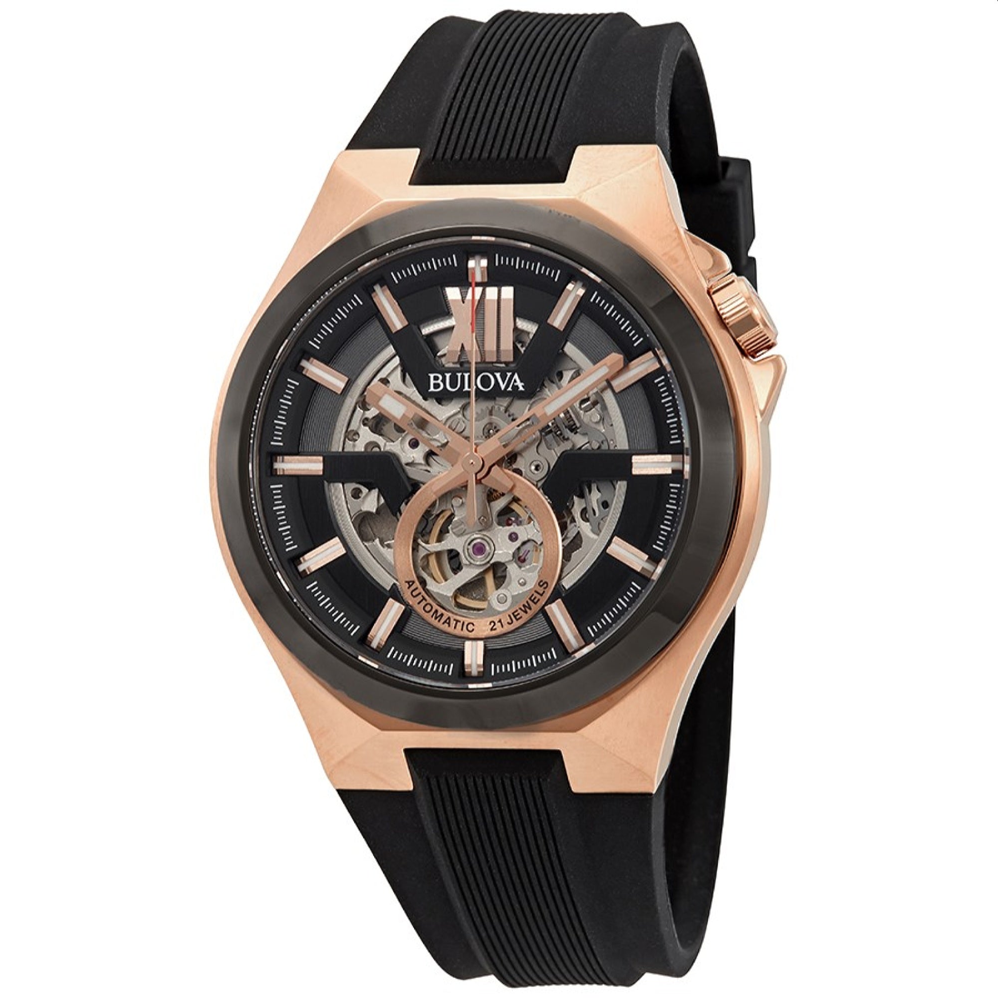 Bulova Automatic Black Dial Men's Watch 98A177
