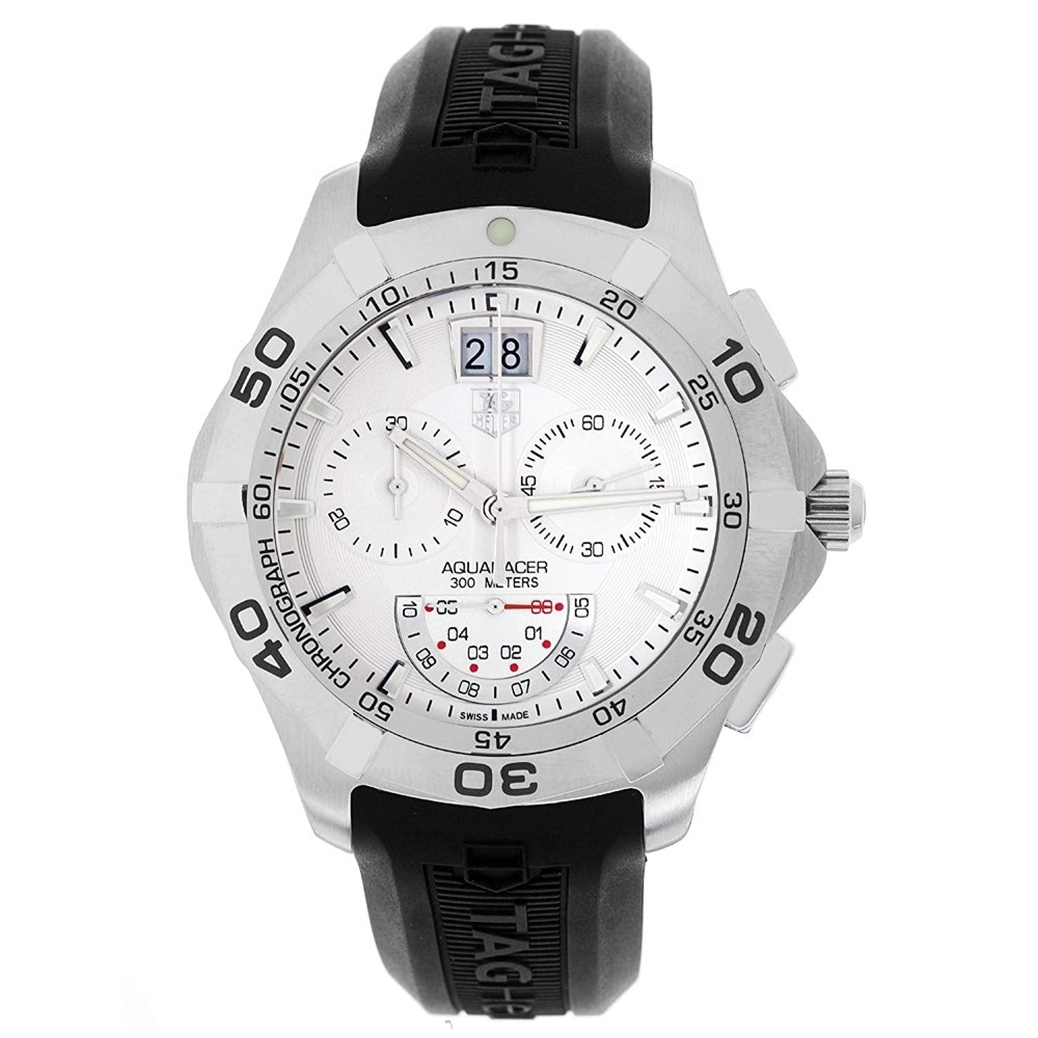 Tag Heuer Aquaracer Quartz Chronograph Silver Dial Men's Watch CAF101B.FT8011