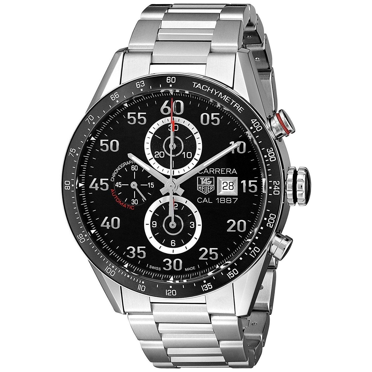 Tag Heuer Carrera Calibre 1887 Automatic Chronograph Automatic Black Dial Men's Watch CAR2A10.BA0799