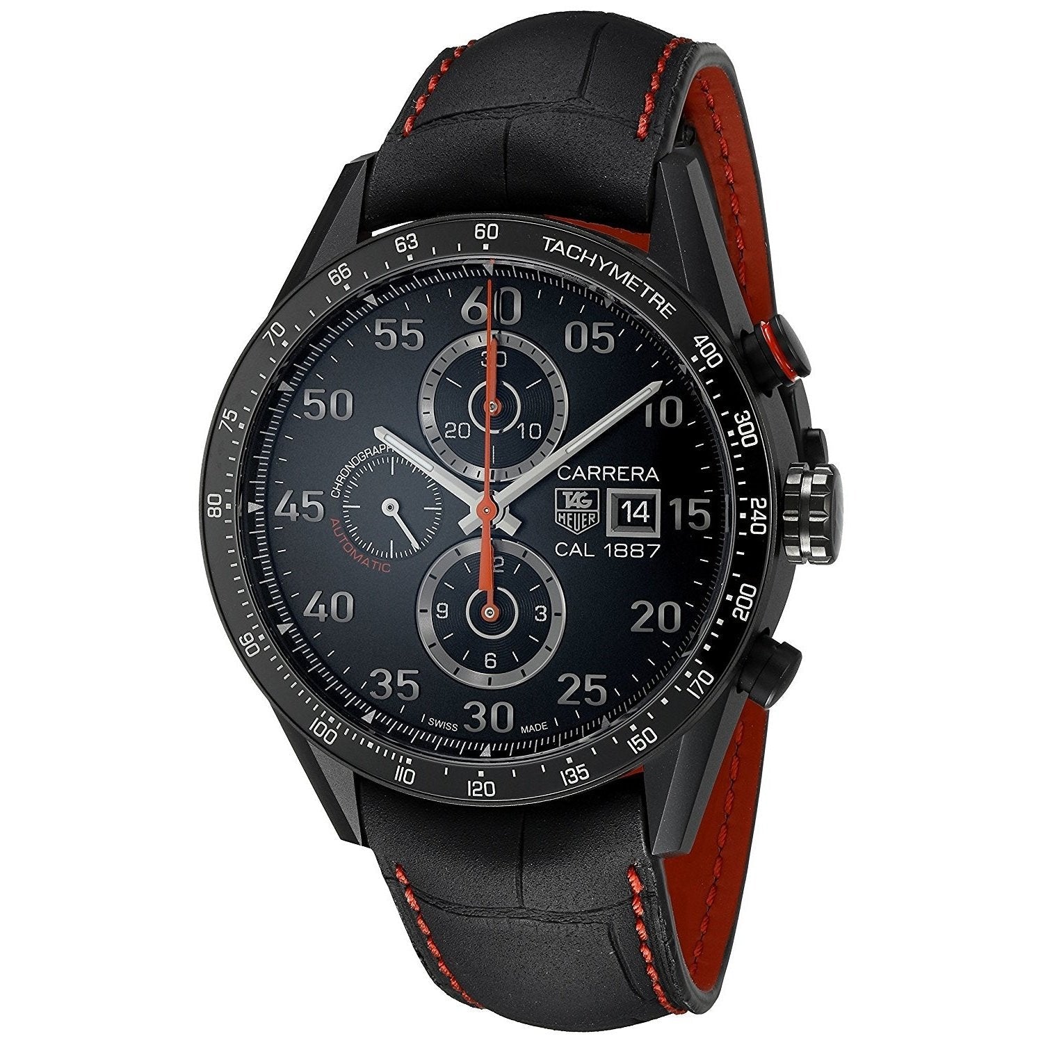 Tag Heuer Carrera Calibre 1887 Automatic Chronograph Automatic Black Dial Men's Watch CAR2A80.FC6237