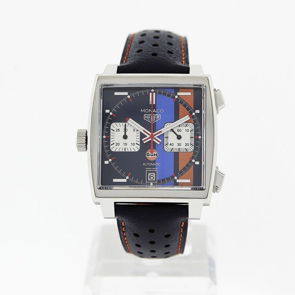 Tag Heuer Monaco Quartz Chronograph Multi-colored Dial Men's Watch CAW211R.FC6401
