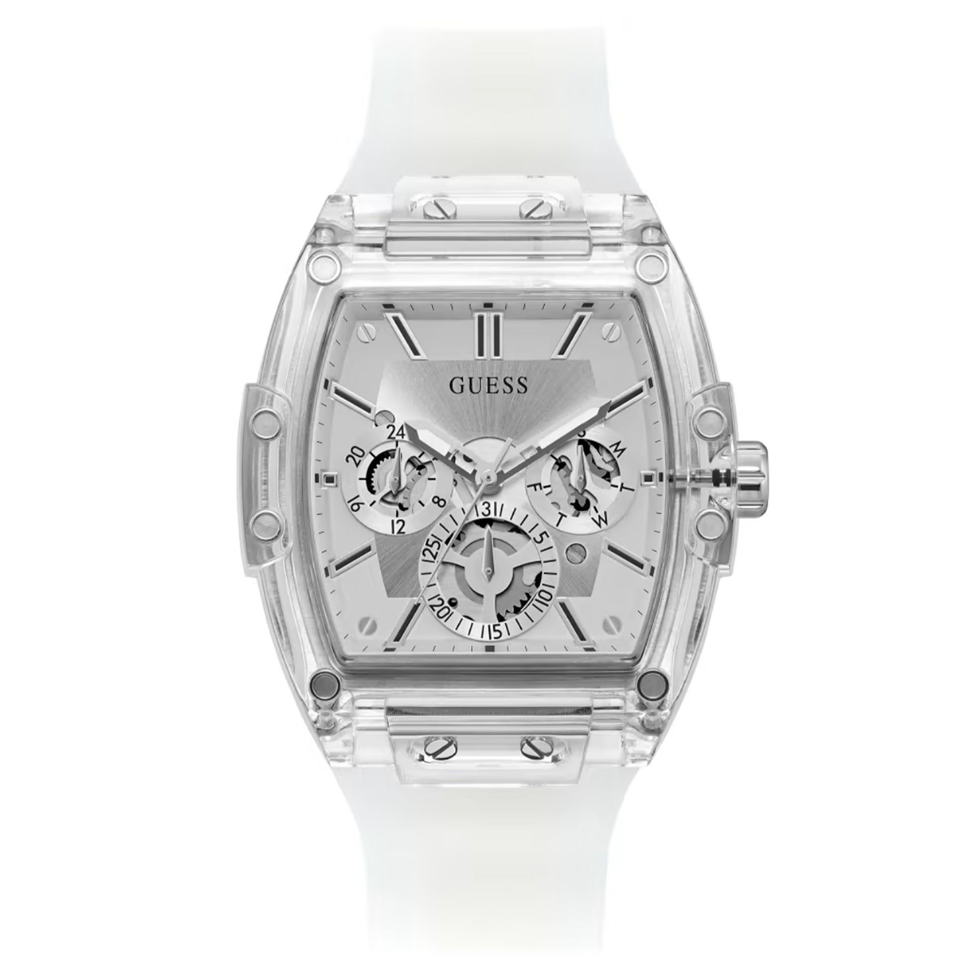 Guess Quartz Classic Silver Dial Men's Watch GW0203G1