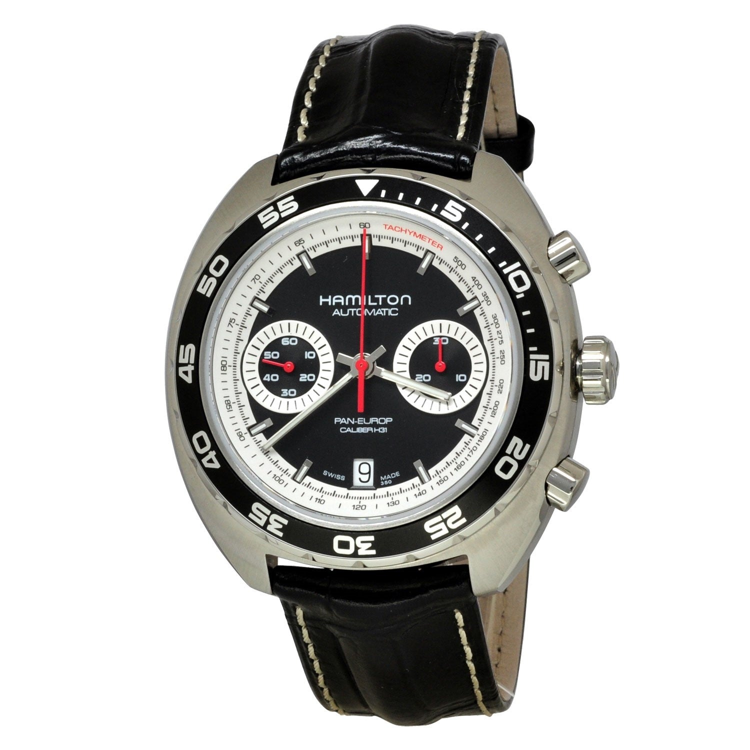 Hamilton Pan Europ Automatic Chronograph Automatic Black Dial Men's Watch H35756735