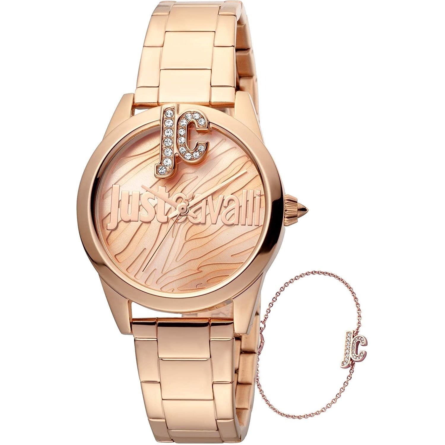 Just Cavalli Just Trama Quartz Rose Gold-Tone Dial Women's Watch JC1L099M0075