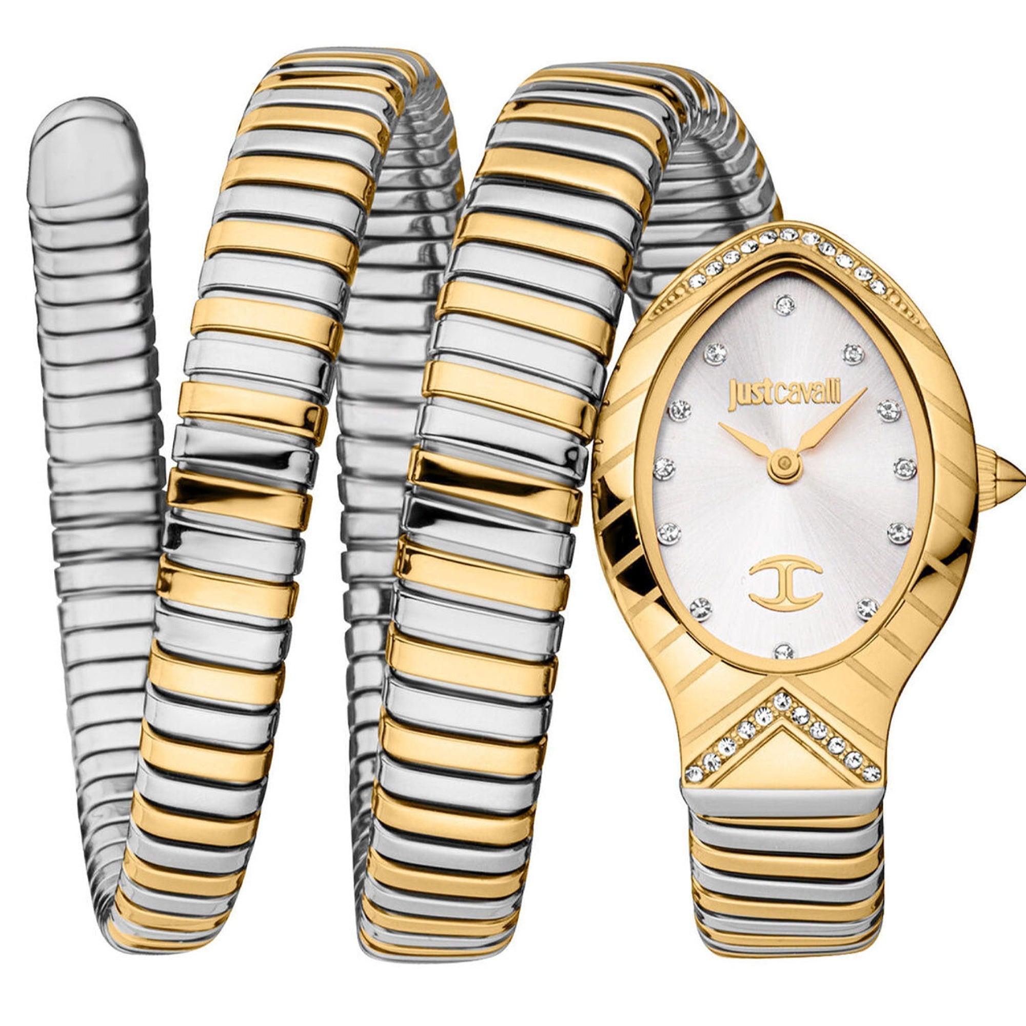 Just Cavalli Quartz Snake Silver Dial Women's Watch JC1L248M0055