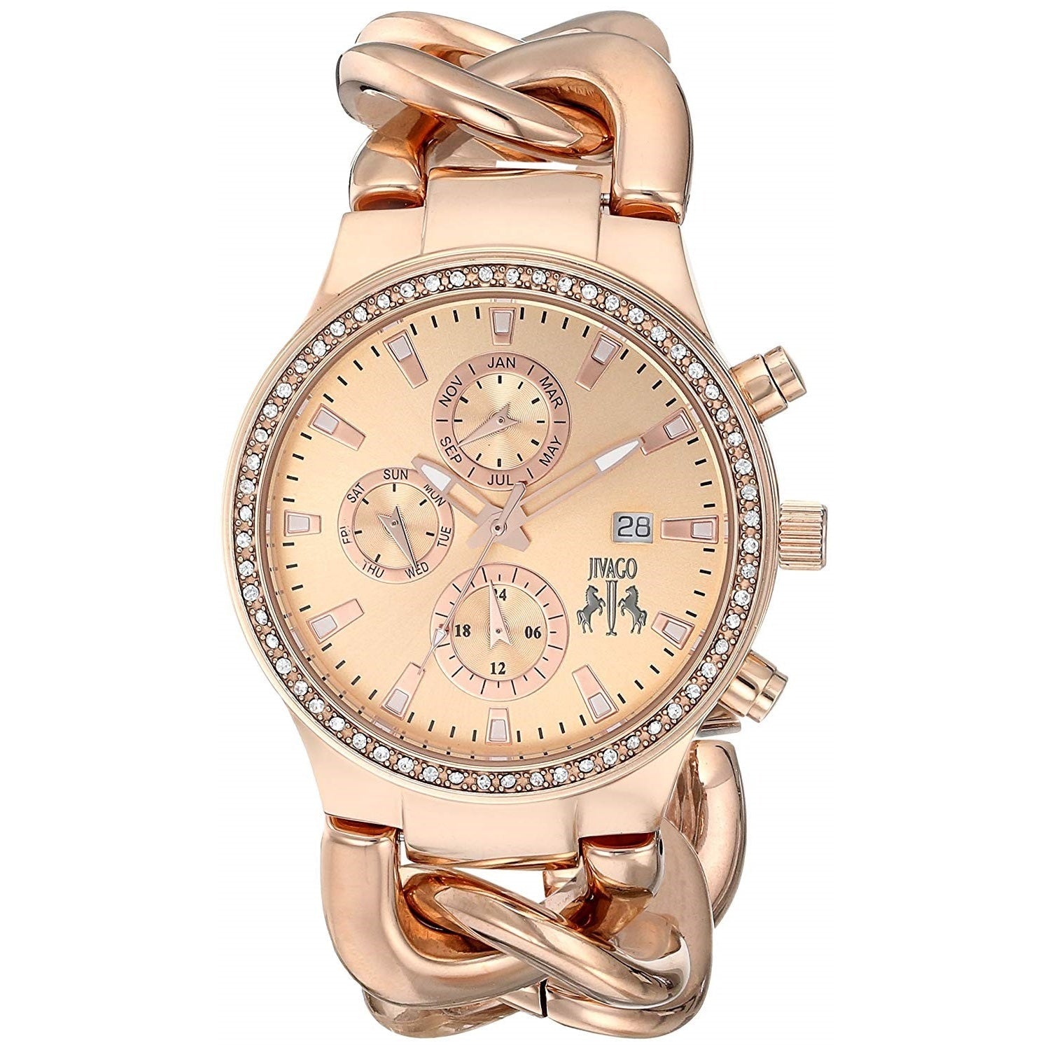 Jivago Lev Quartz Rose Gold-Tone Dial Women's Watch JV1227