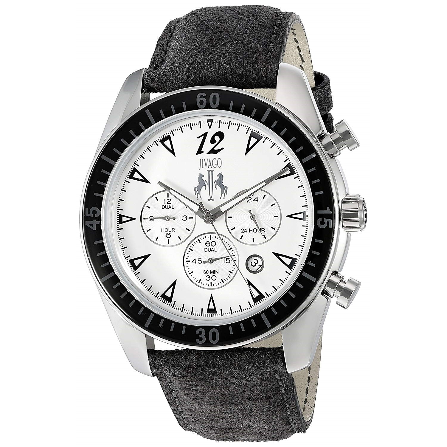 Jivago Timeless Quartz Chronograph Silver Dial Men's Watch JV4510