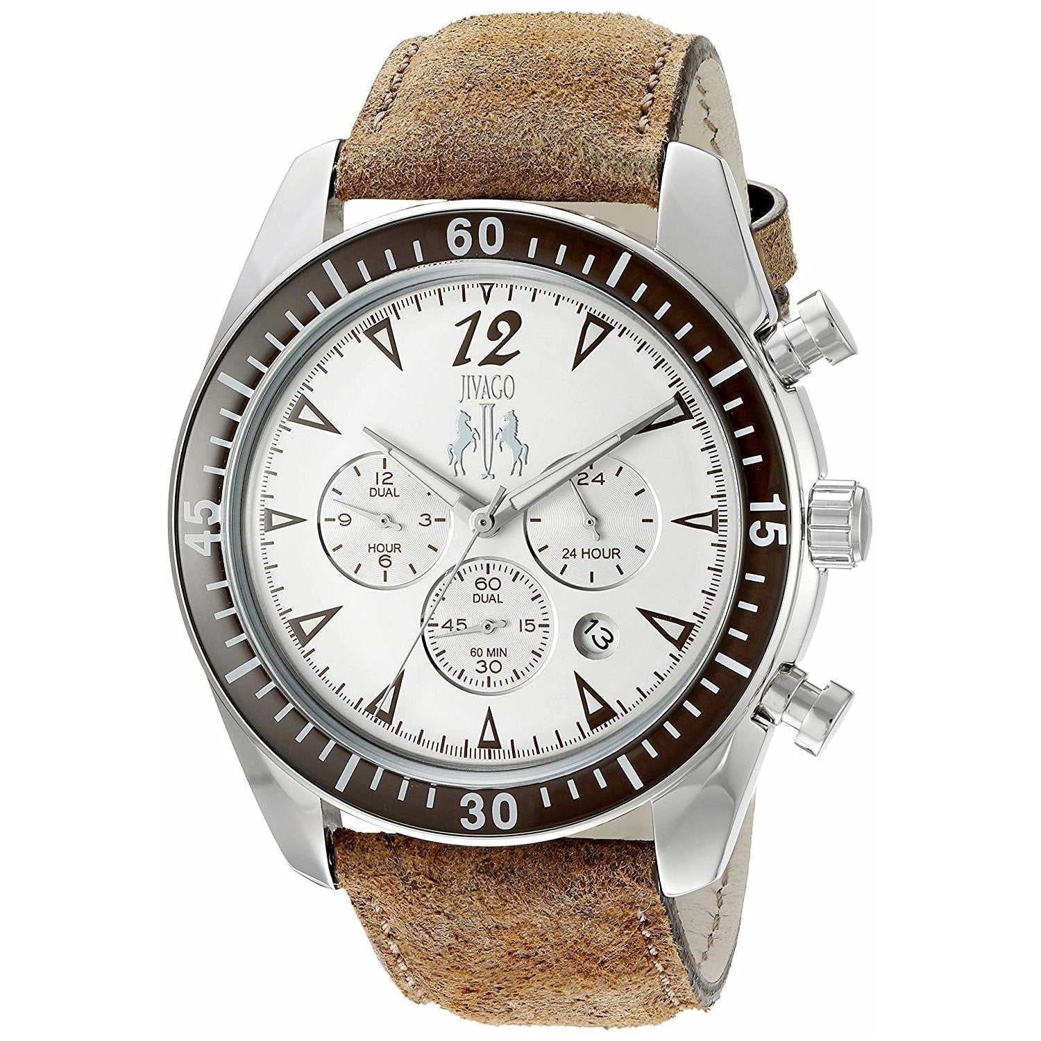 Jivago Timeless Quartz Chronograph Silver Dial Men's Watch JV4512