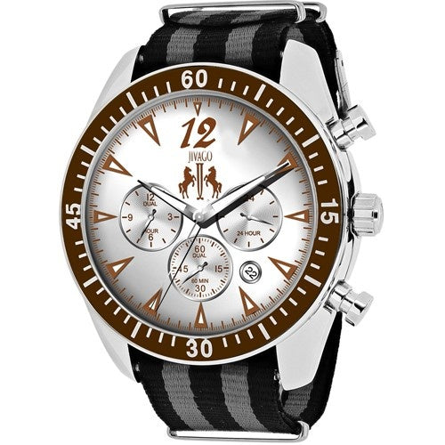 Jivago Timeless Quartz Chronograph Silver Dial Men's Watch JV4512NBK