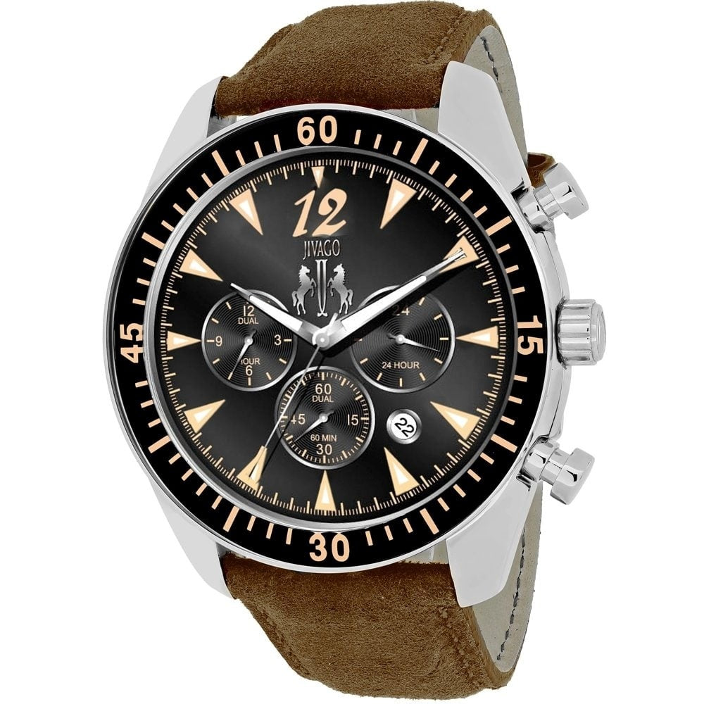 Jivago Timeless Quartz Chronograph Black Dial Men's Watch JV4513