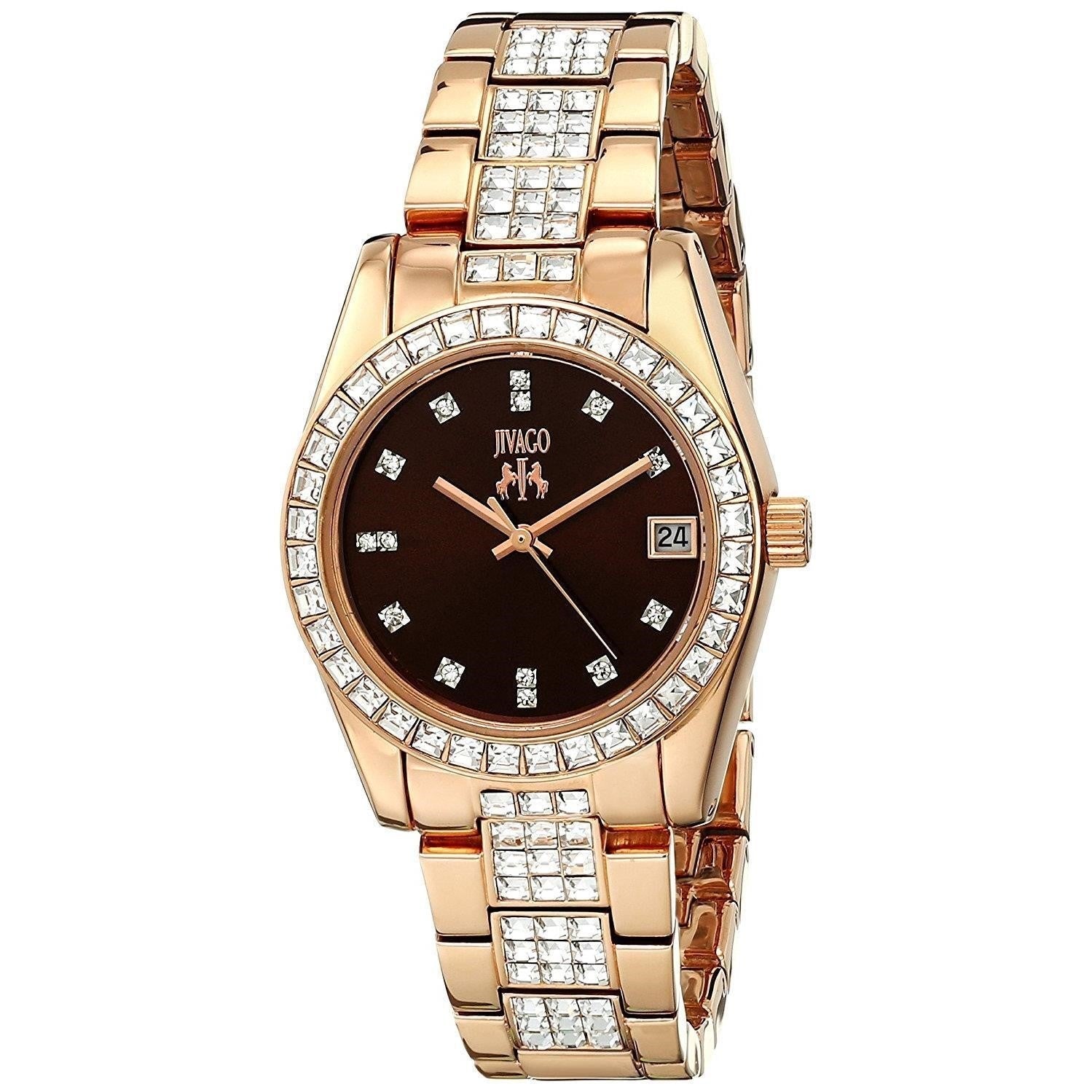 Jivago Magnifique Quartz Crystal Brown Dial Women's Watch JV6413