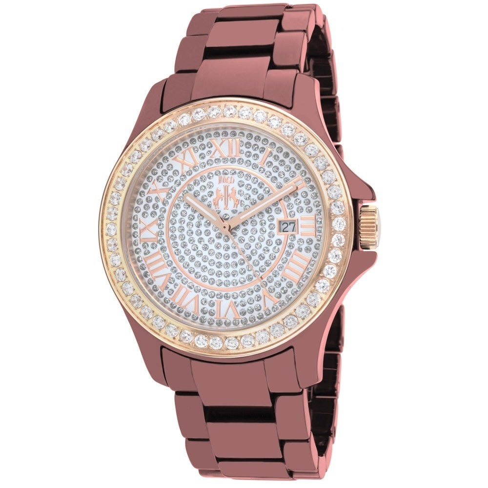 Jivago Ceramic Quartz Crystal Crystal Pave Dial Women's Watch JV9416