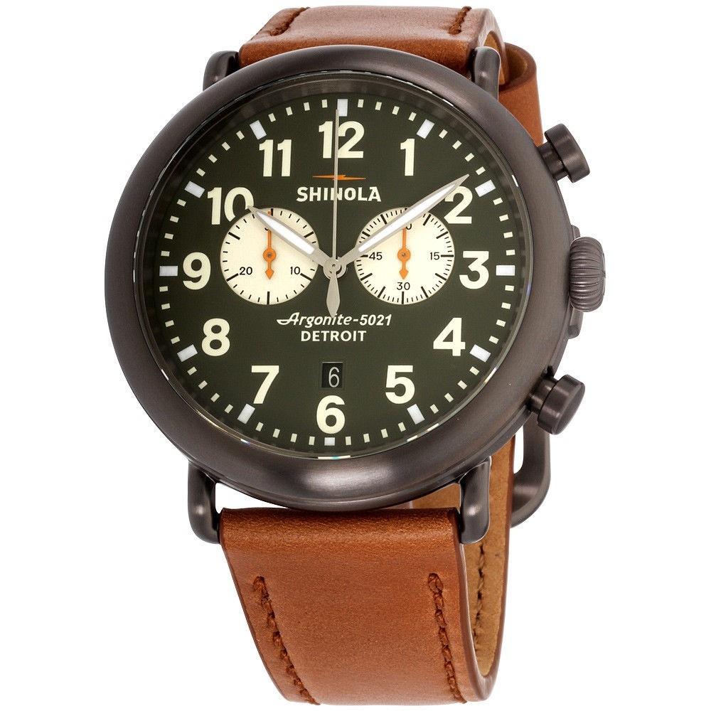 Shinola The Runwell Quartz Chronograph Green Dial Men's Watch S0120109237