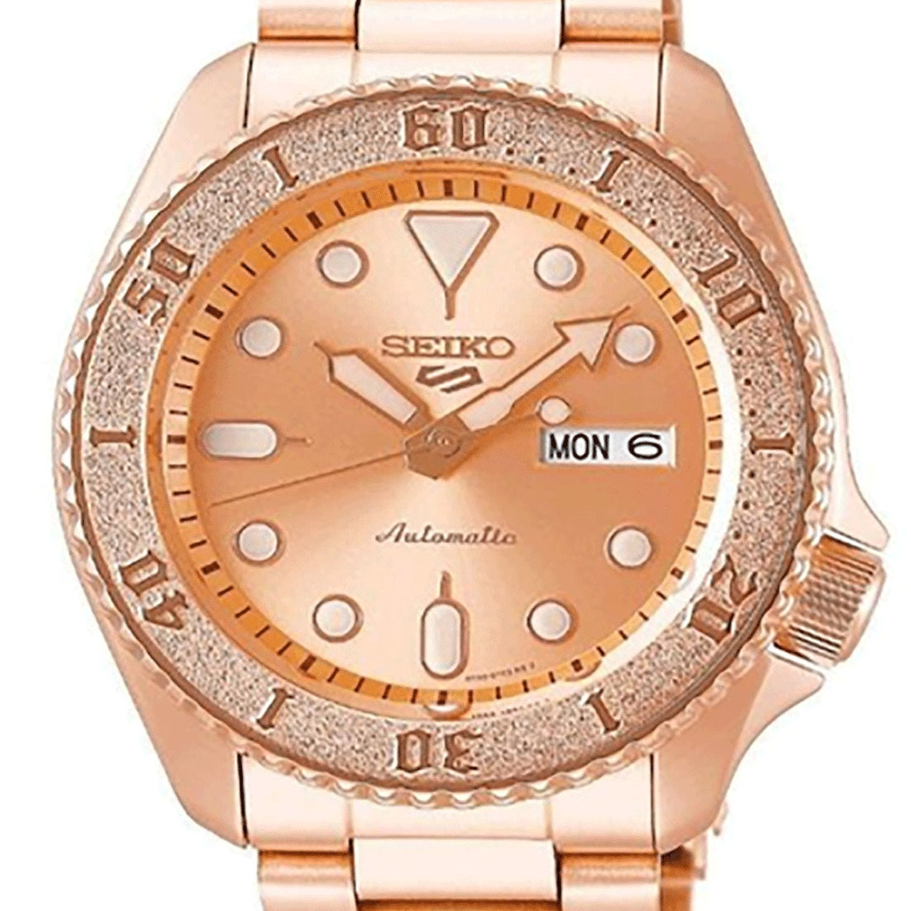 Seiko 5 Sports Automatic Rose Gold Dial Men's Watch SRPE72
