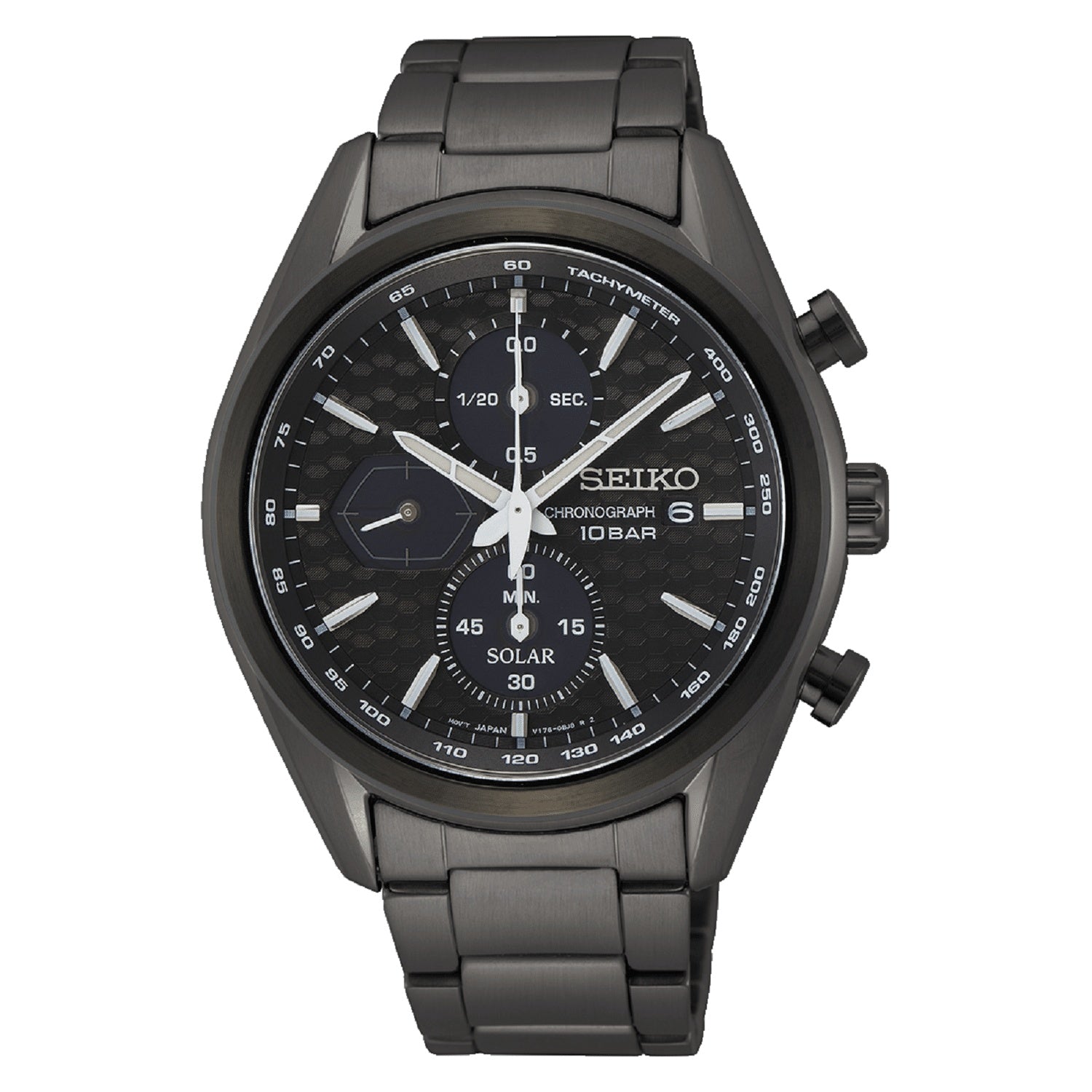 Seiko Chronograph Quartz Chronograph Black Dial Men's Watch SSC773