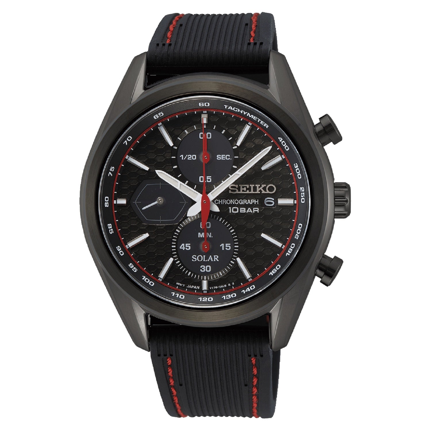 Seiko Chronograph Quartz Chronograph Black Dial Men's Watch SSC777