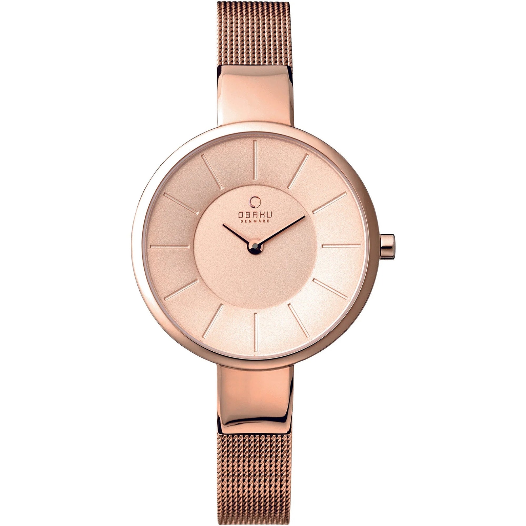 Obaku Quartz Denmark Rose gold Dial Women's Watch V149LXVVMV