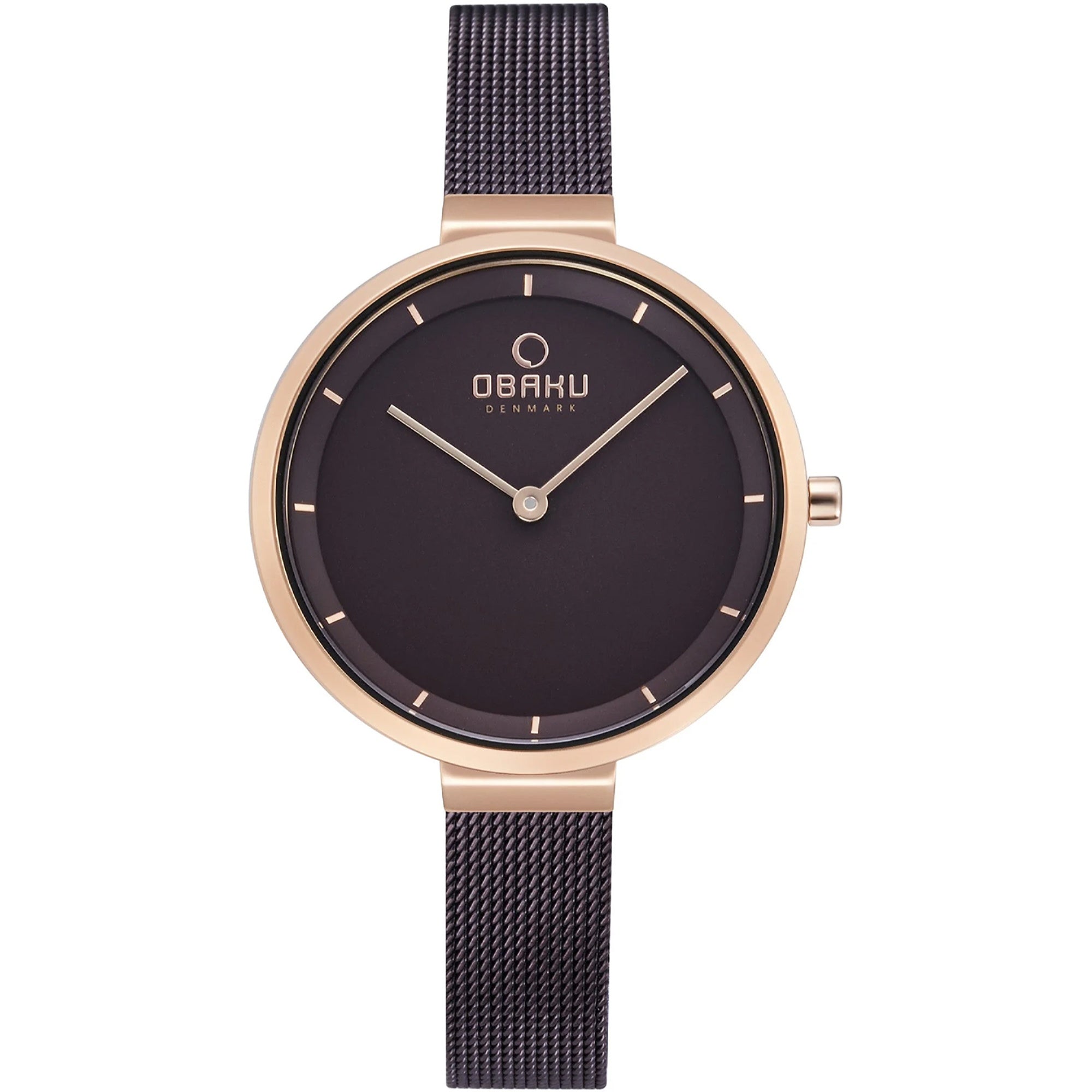 Obaku Quartz Walnut Grey Dial Women's Watch V225LXVNMN