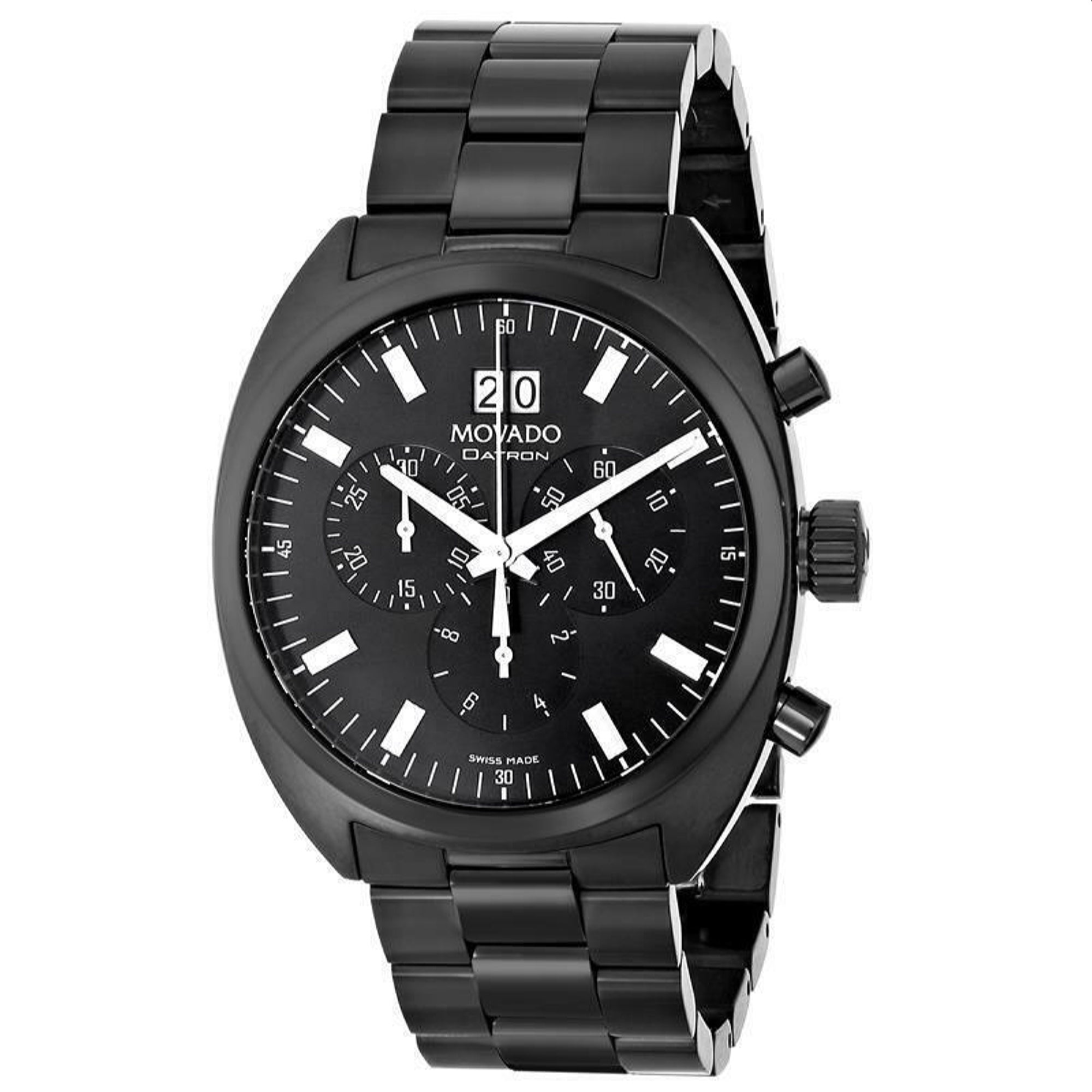 Movado Datron Quartz Chronograph Black Dial Men's Watch 0606535