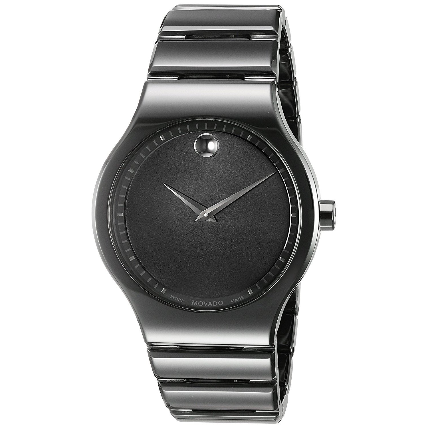 Movado Cerami Quartz Black Dial Men's Watch 0607047