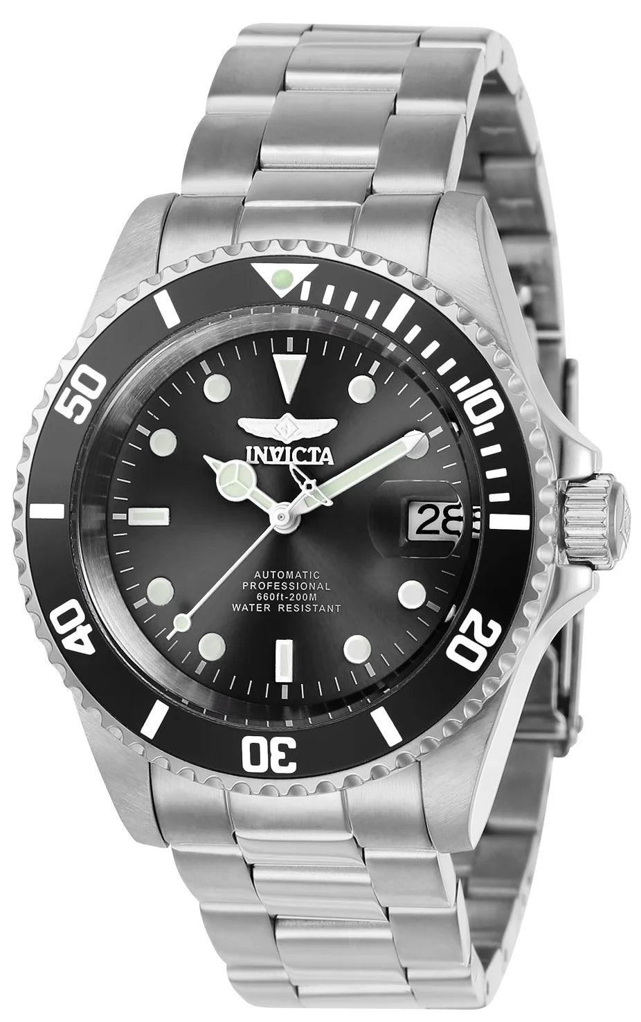 Invicta Women's 24760 Pro Diver Automatic 3 Hand Black Dial Watch
