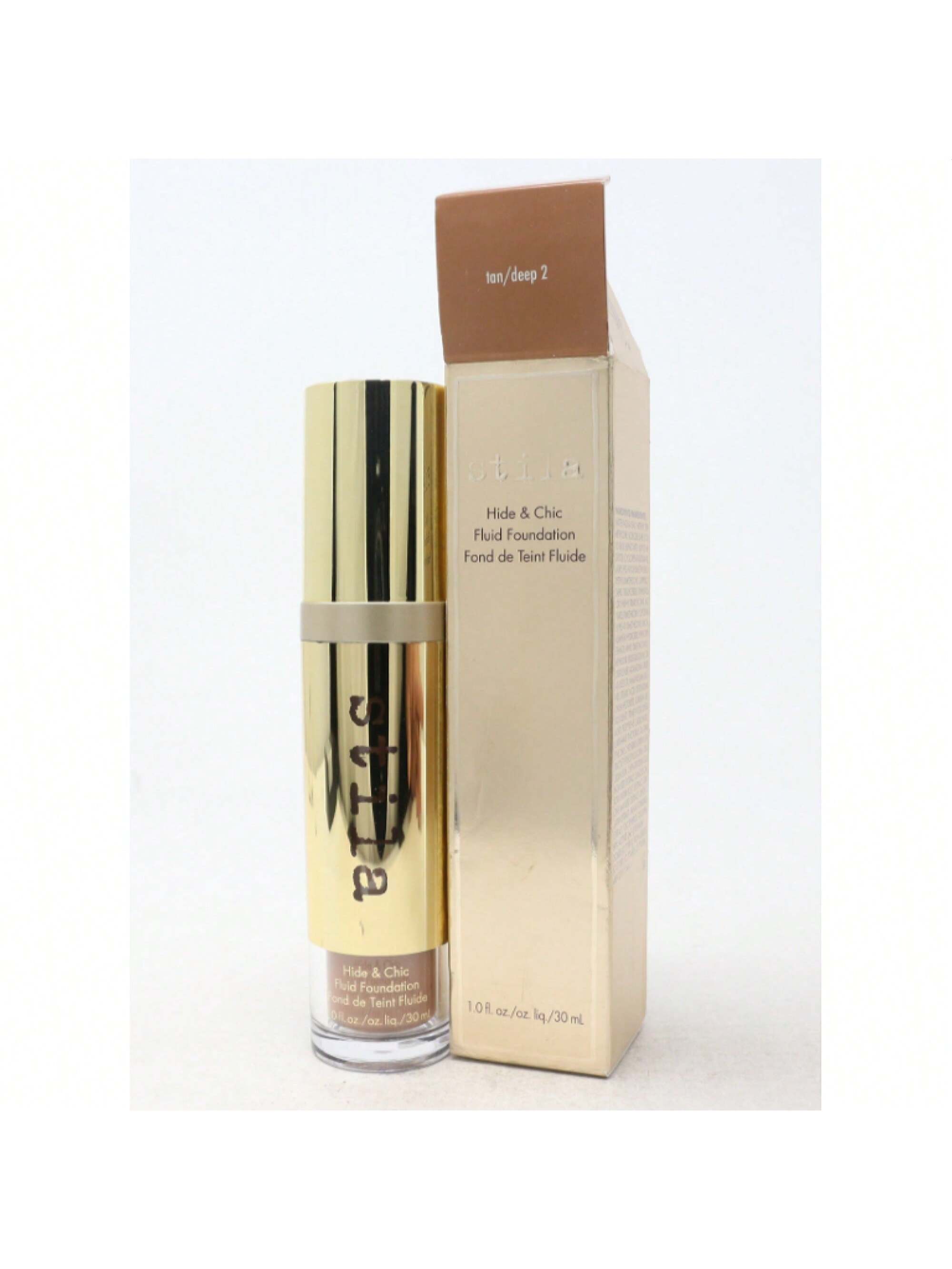 Hide & Chic Fluid Foundation (Tan/Deep 2) by Stila 1 Oz 094800357075