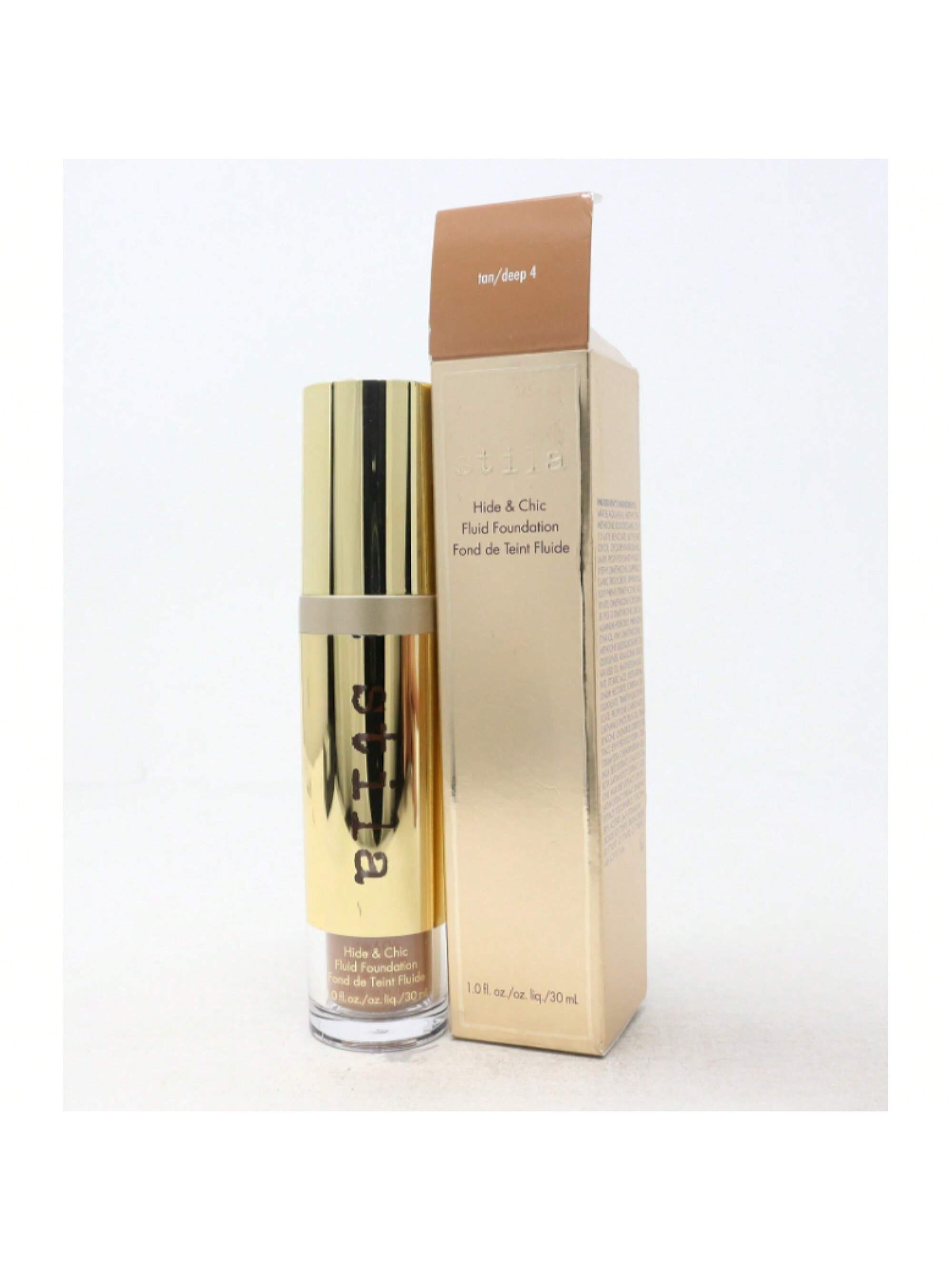 Hide & Chic Fluid Foundation (Tan/Deep 4) by Stila 1 Oz 094800357099