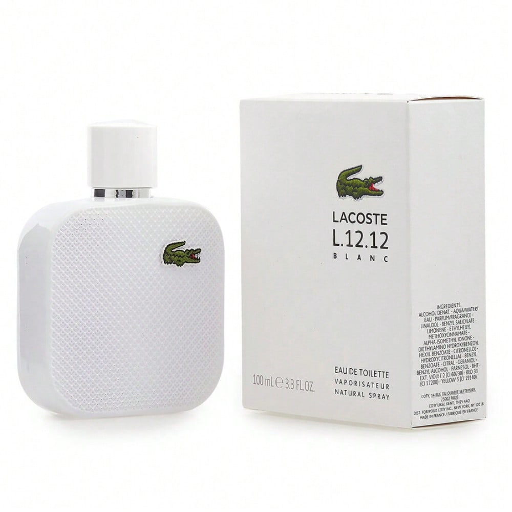 L.12.12 Blanc by Lacoste EDT Spray 3.3 Oz - Men 737052413174