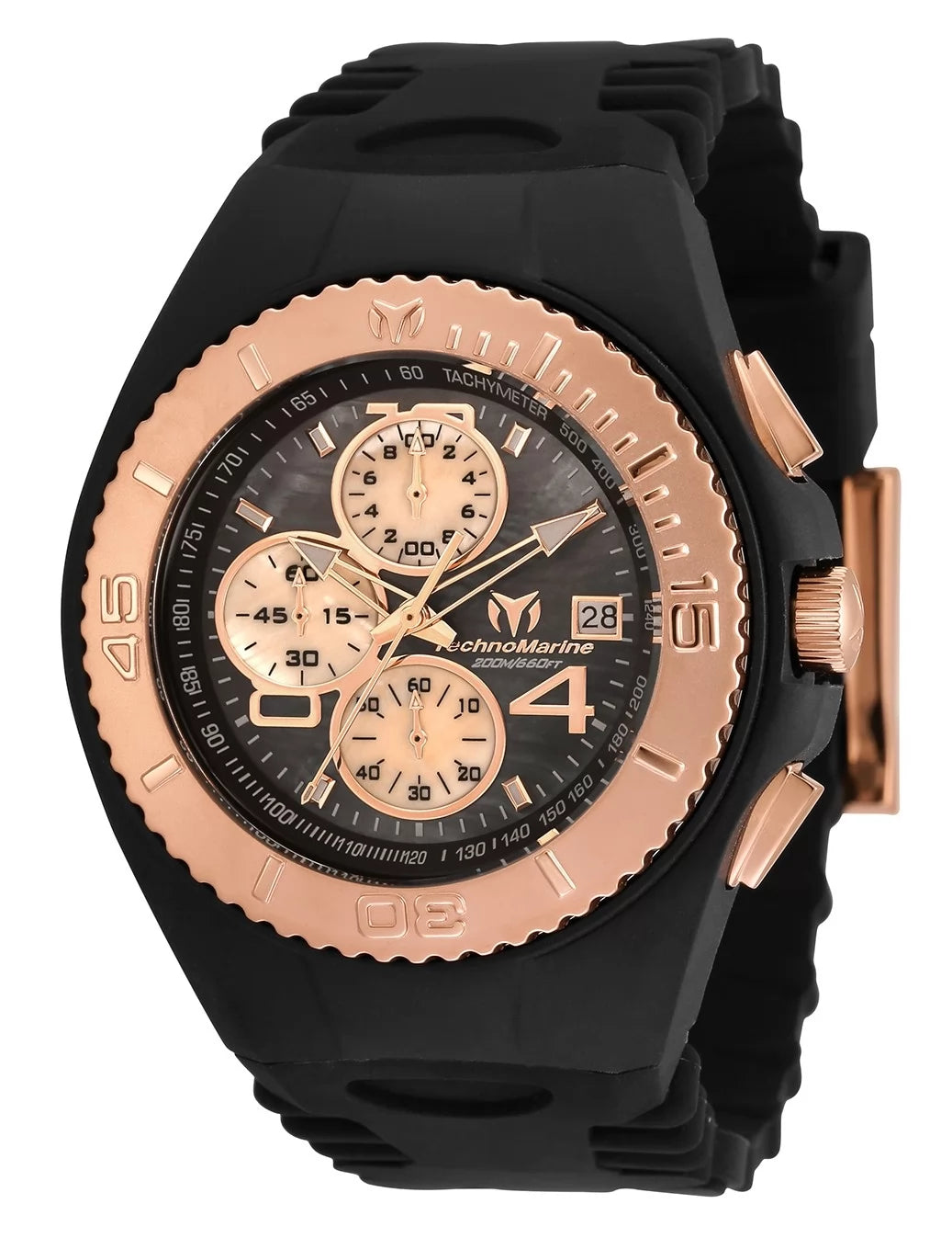Technomarine Men's TM-115350 Cruise Quartz Black, White Dial Watch