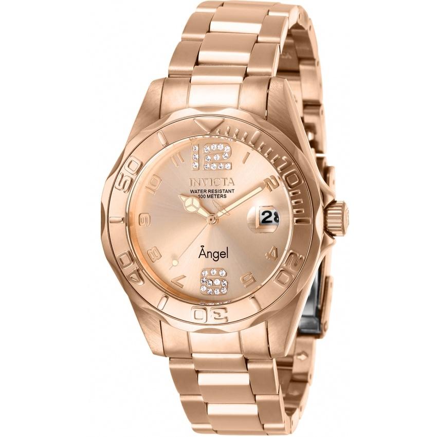 Invicta Quartz Angel Rose Gold Dial Women's Watch 28681