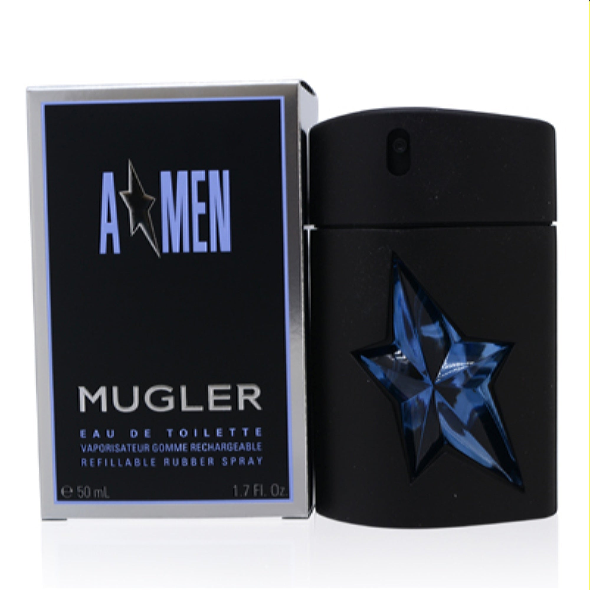 Mugler Men's Angel Men Thierry Mugler Edt Spray Refillable Rubber Flask 1.7 Oz (50 Ml)  3439600055740