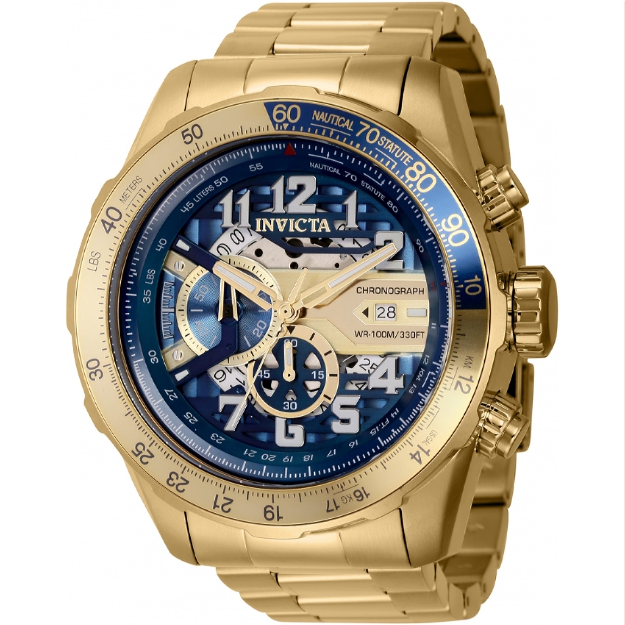 Invicta Aviator Quartz Blue Dial Men's Watch 36675