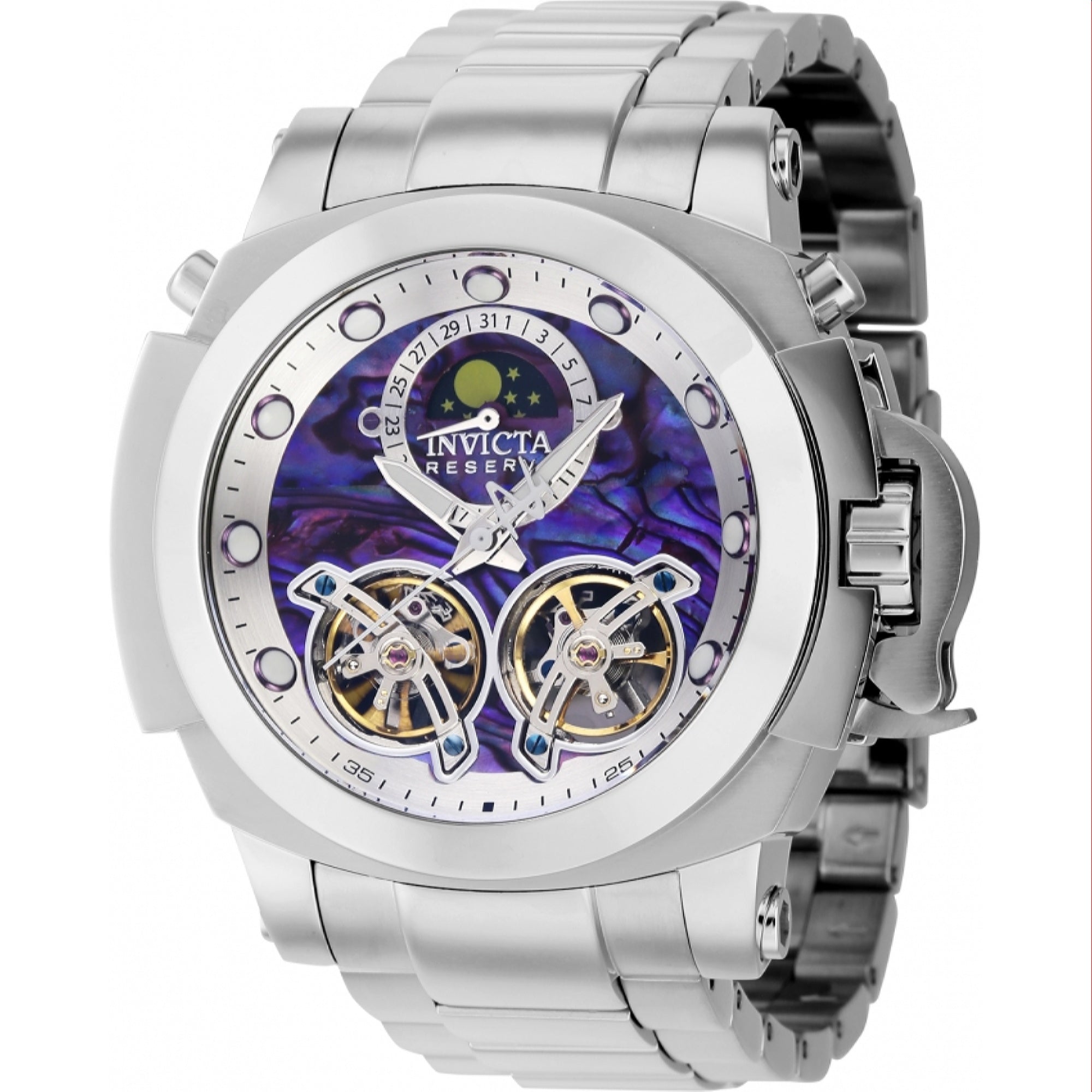 Invicta  Automatic Reserve Man of War Automatic Purple Dial Men's Watch 39574